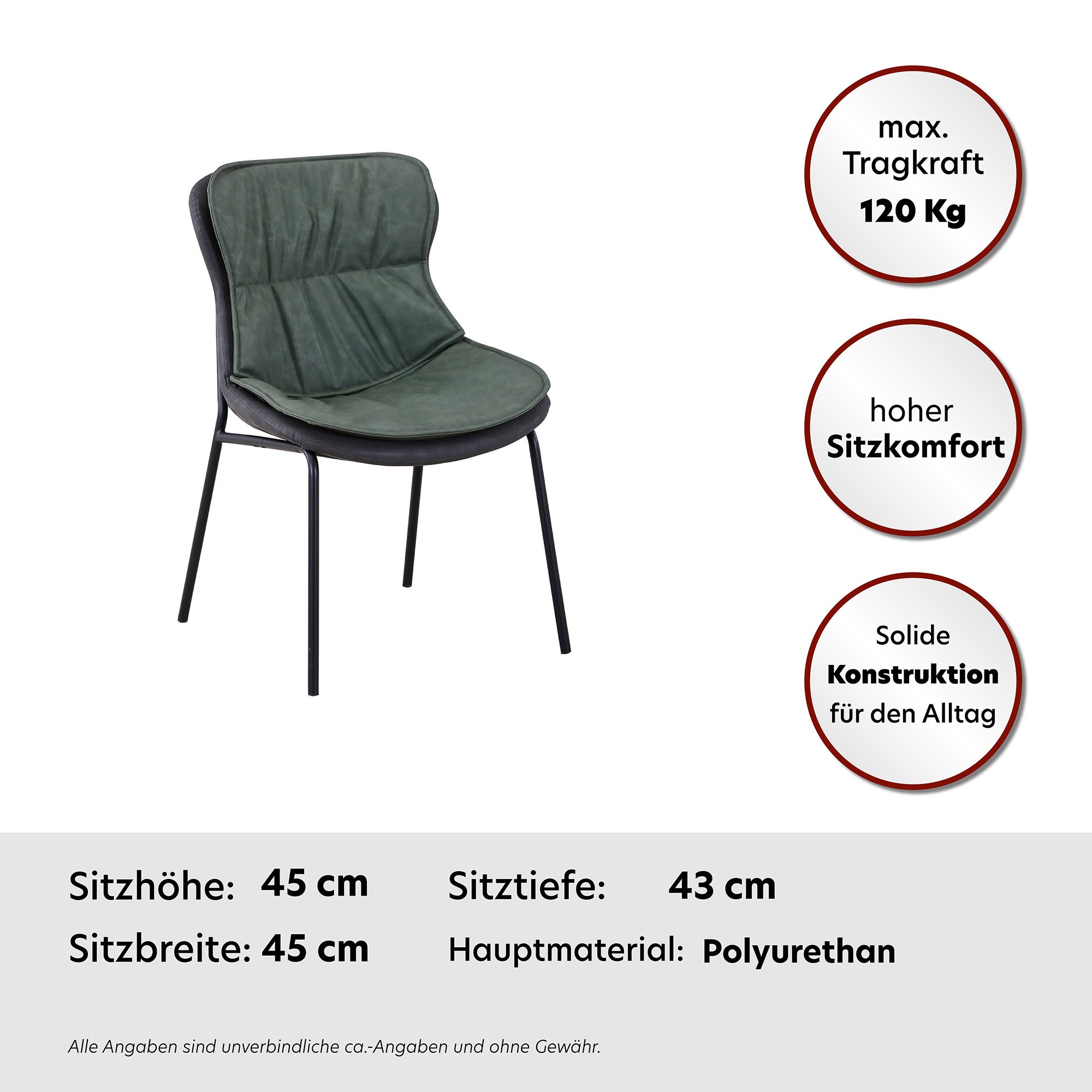 Thumbnail - Kayoom Polsterstuhl () 1 Stk.pflegeleicht, bequem, angenehme Sitzfläche, mit trendigen Ziernähten