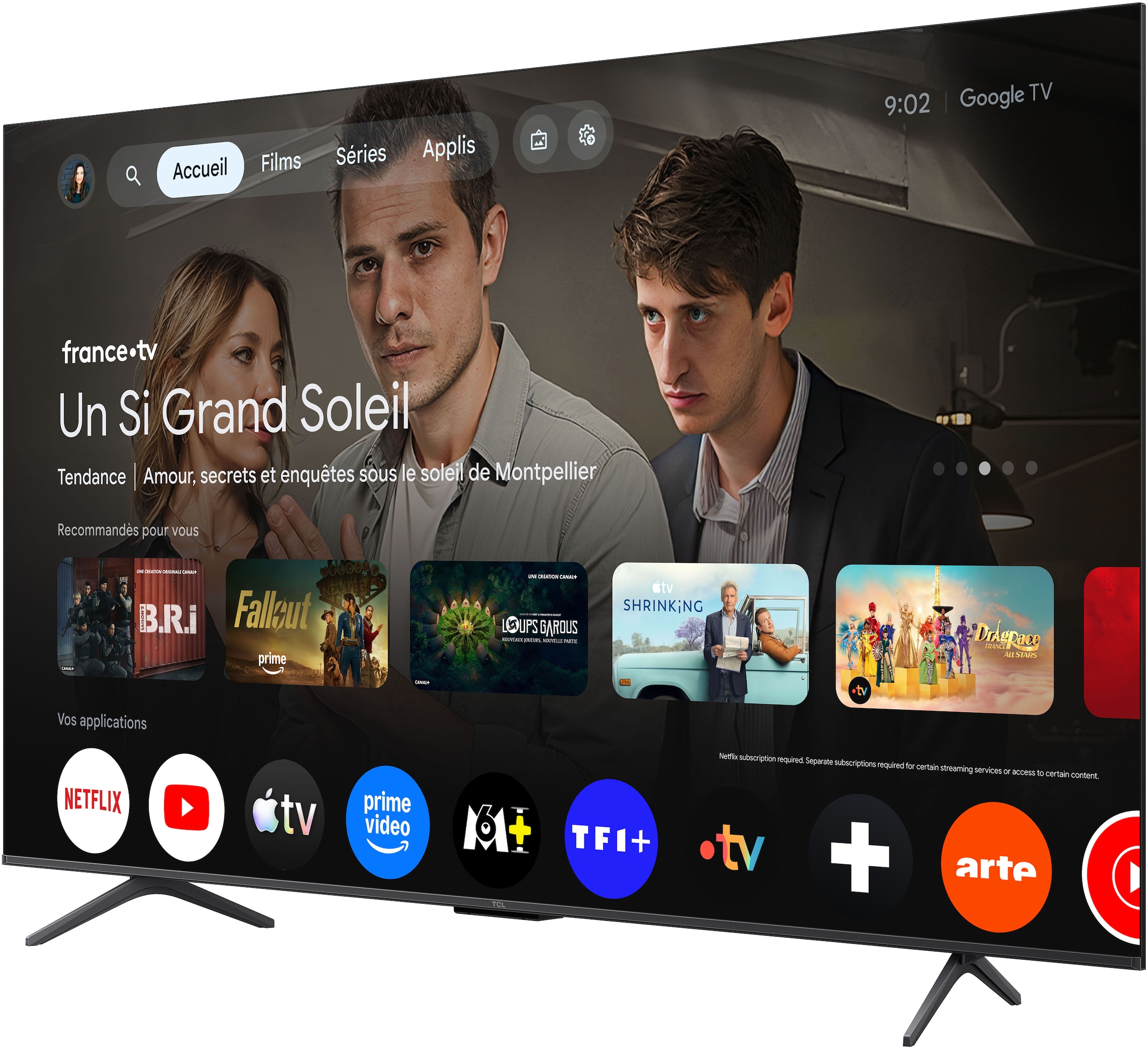 TCL QLED-Fernseher »65T8DXB« 164 cm/65 ″ Smart-TV