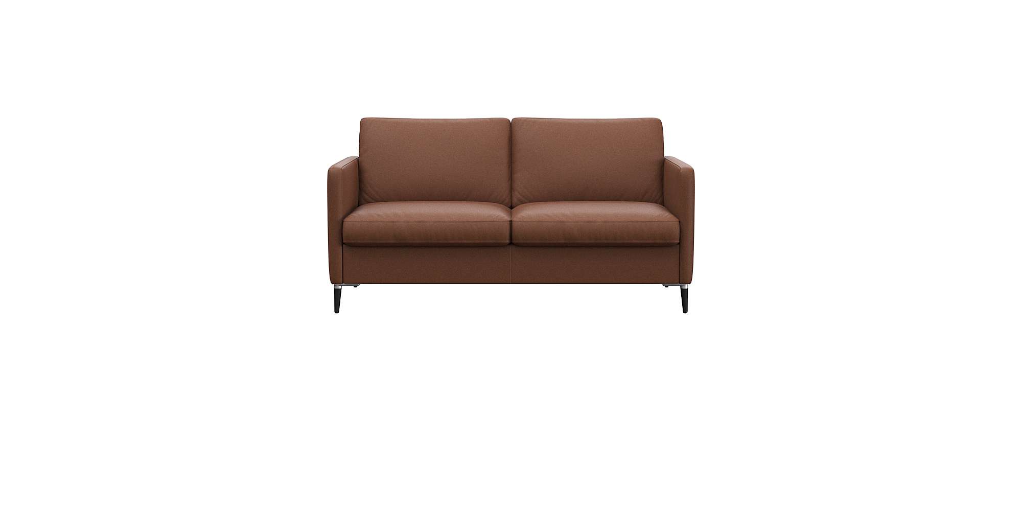 FLEXLUX 2-Sitzer "Fiore, super Sitzkomfort durch Kaltschaum im Sitz" schmale Armlehnen, Füße Alu+schwarz