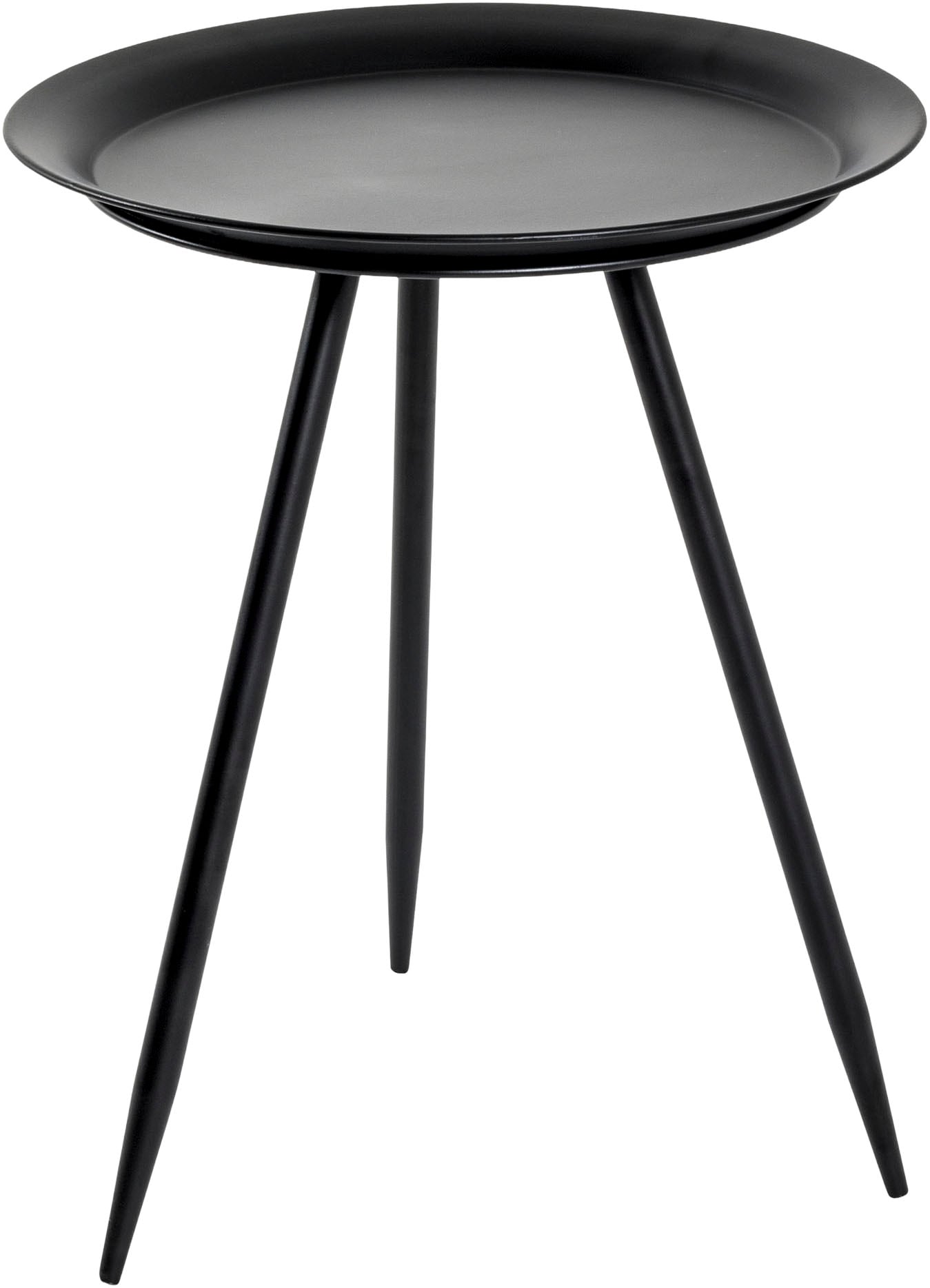 HAKU Beistelltisch "Sofatisch, Wohnzimmertisch" 1 Stk. tlg. rund - aus Metall Schwarz - Ø/H 38/47 cm