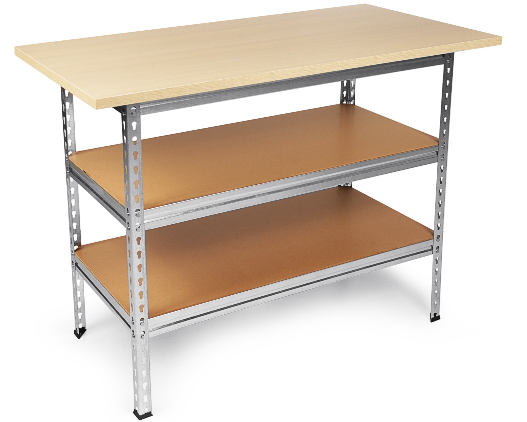 ONDIS24 Werkbank »»Uwe««, (1 tlg.), Metall-Werkbank 120 x 60 x 92 (H) cm, Arbeitsplatte 25 mm stark