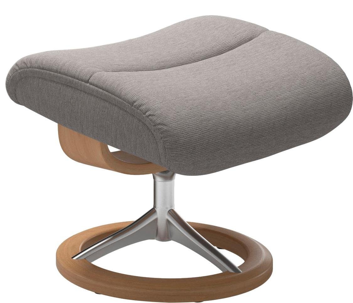 Stressless® Relaxsessel »View«, (Set, Relaxsessel mit Hocker), mit Signature Base, Größe S,Gestell Eiche