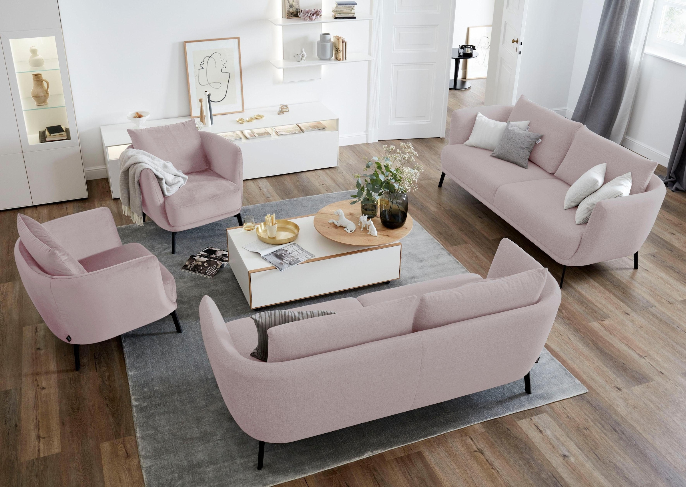 SCHÖNER WOHNEN-Kollektion Sessel »Pearl Cocktailsessel mit schmalen Armlehnen und geschwungenen Rücken«, elegant und zeitlos mit tollem Sitzkomfort, Solitärmöbel