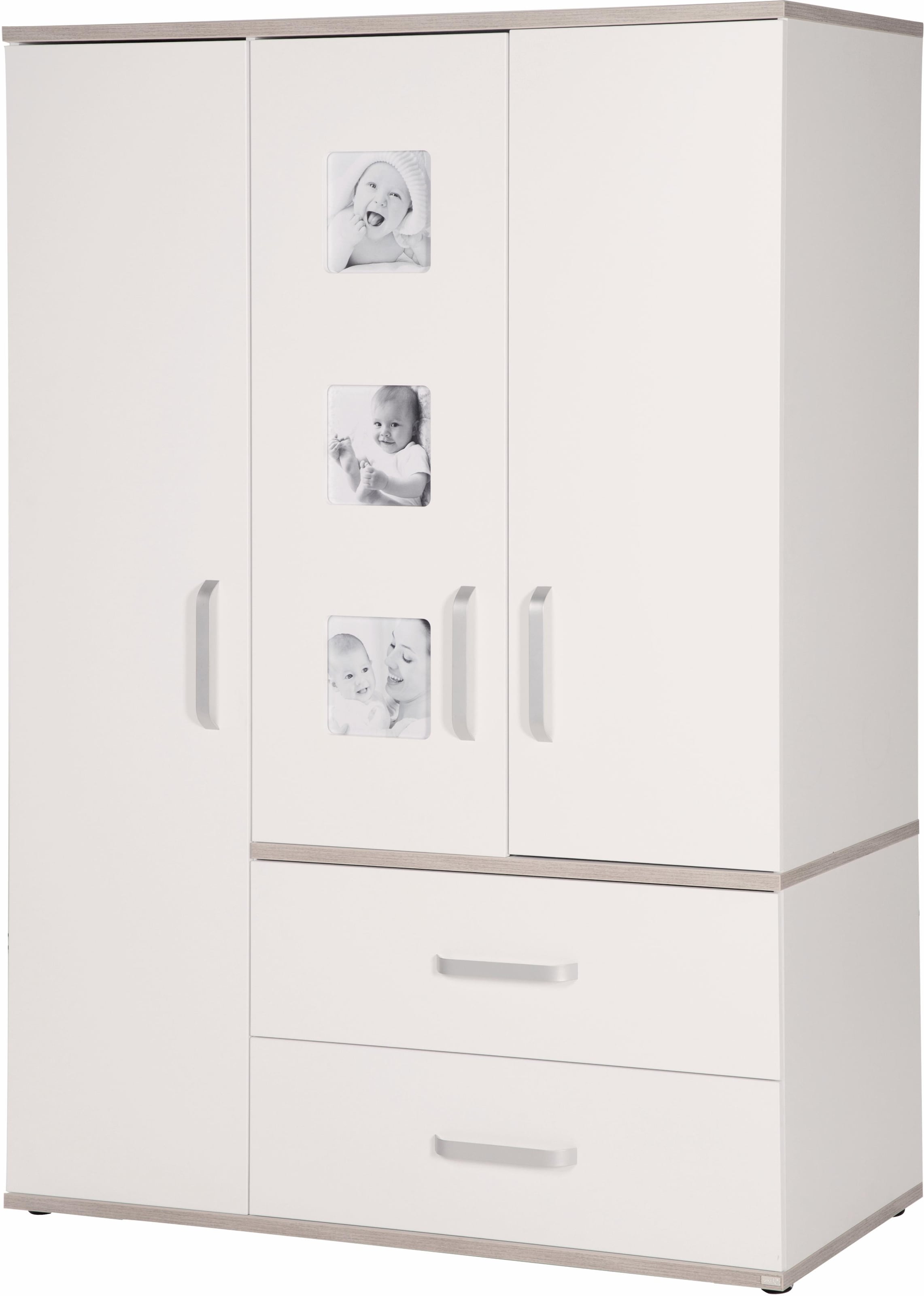 mit BAUR »Moritz, roba® Kinderkleiderschrank an Türen; integrierten Made in 3-türig«, Europe | Bilderrahmen den