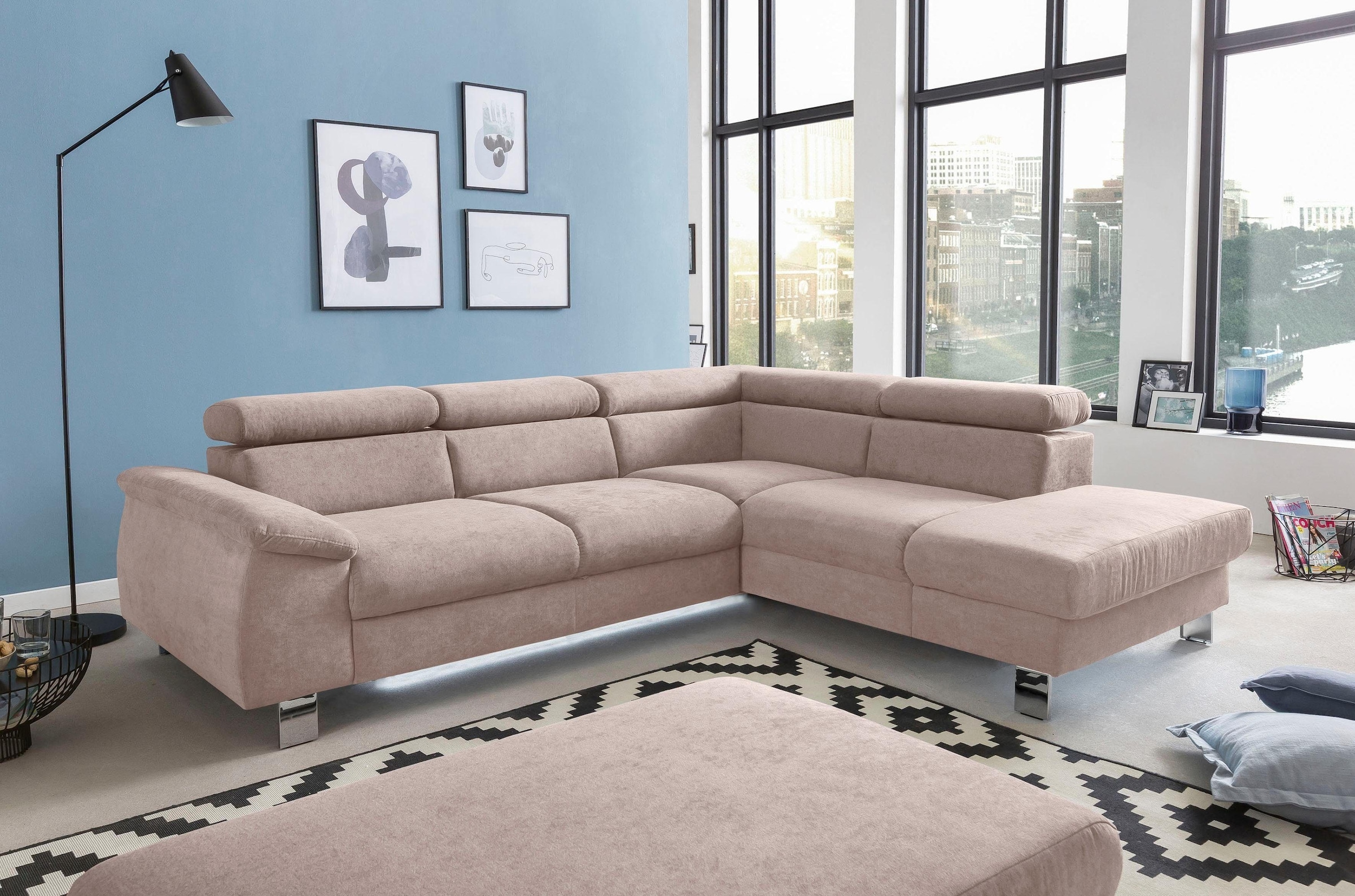 COTTA Polstergarnitur "Komaris L-Form", (Set), Set bestehend aus: Ecksofa m günstig online kaufen