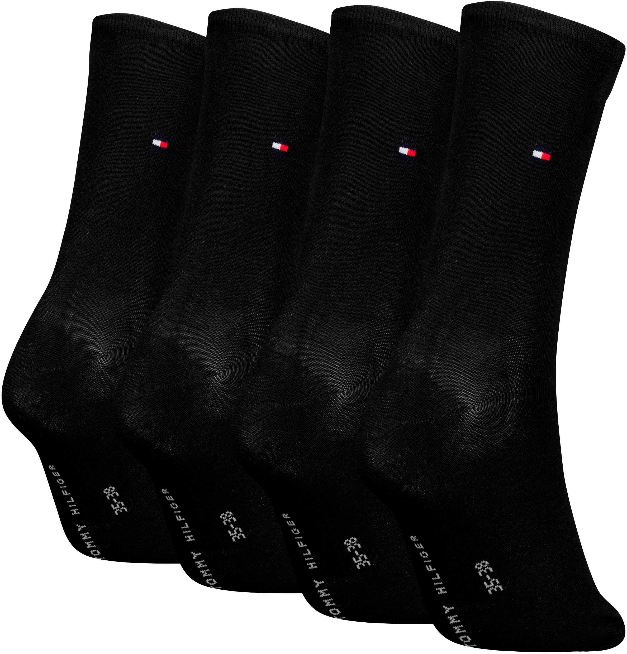 Tommy Hilfiger Socken "TH WOMEN 4P SOCK ECOM" 4 Stk. tlg. mit Logostickerei günstig online kaufen