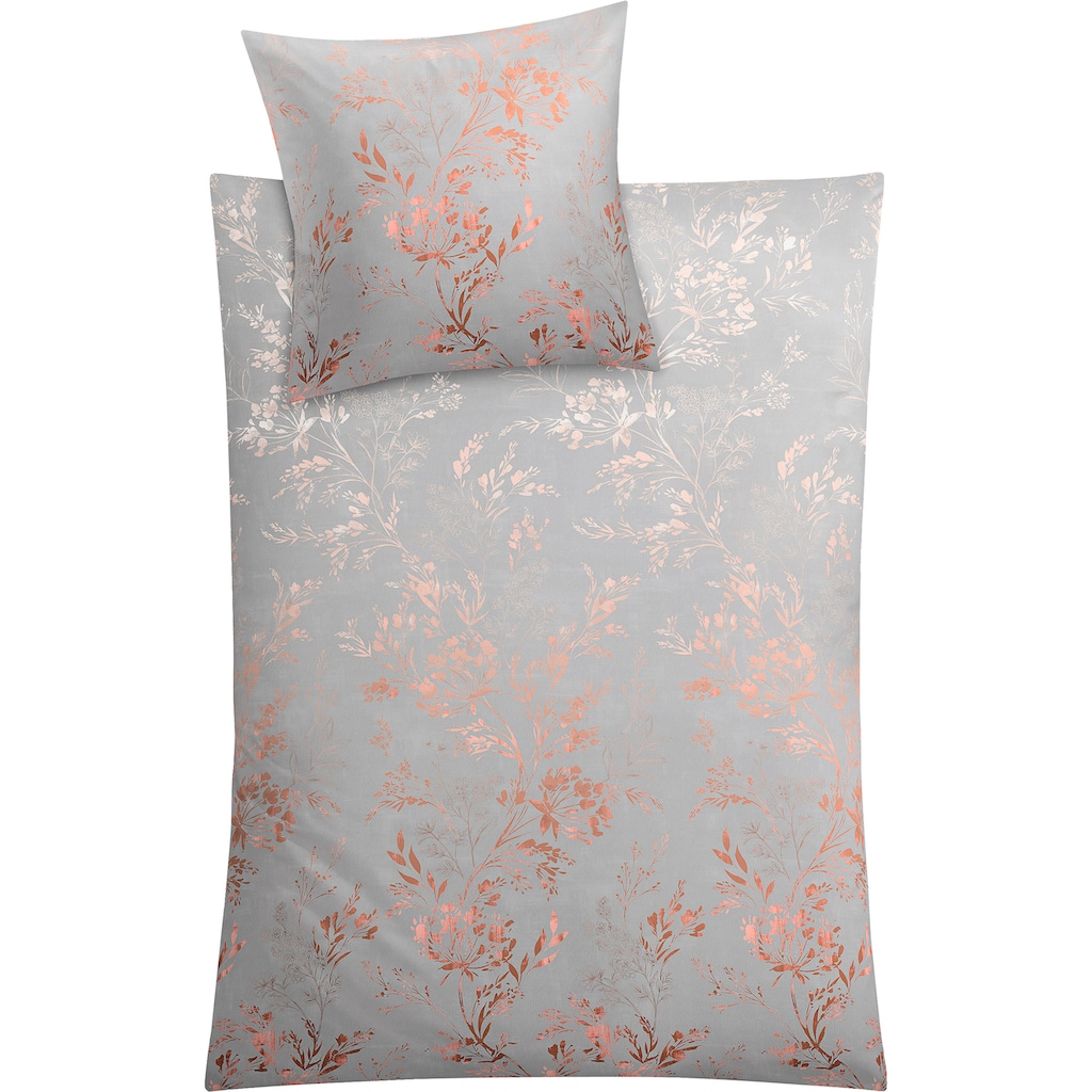 Kleine Wolke Bettwäsche »Kate in Gr. 135x200 oder 155x220 cm«, (2 tlg.), Bettwäsche aus Baumwolle, elegante Bettwäsche mit floralem Muster