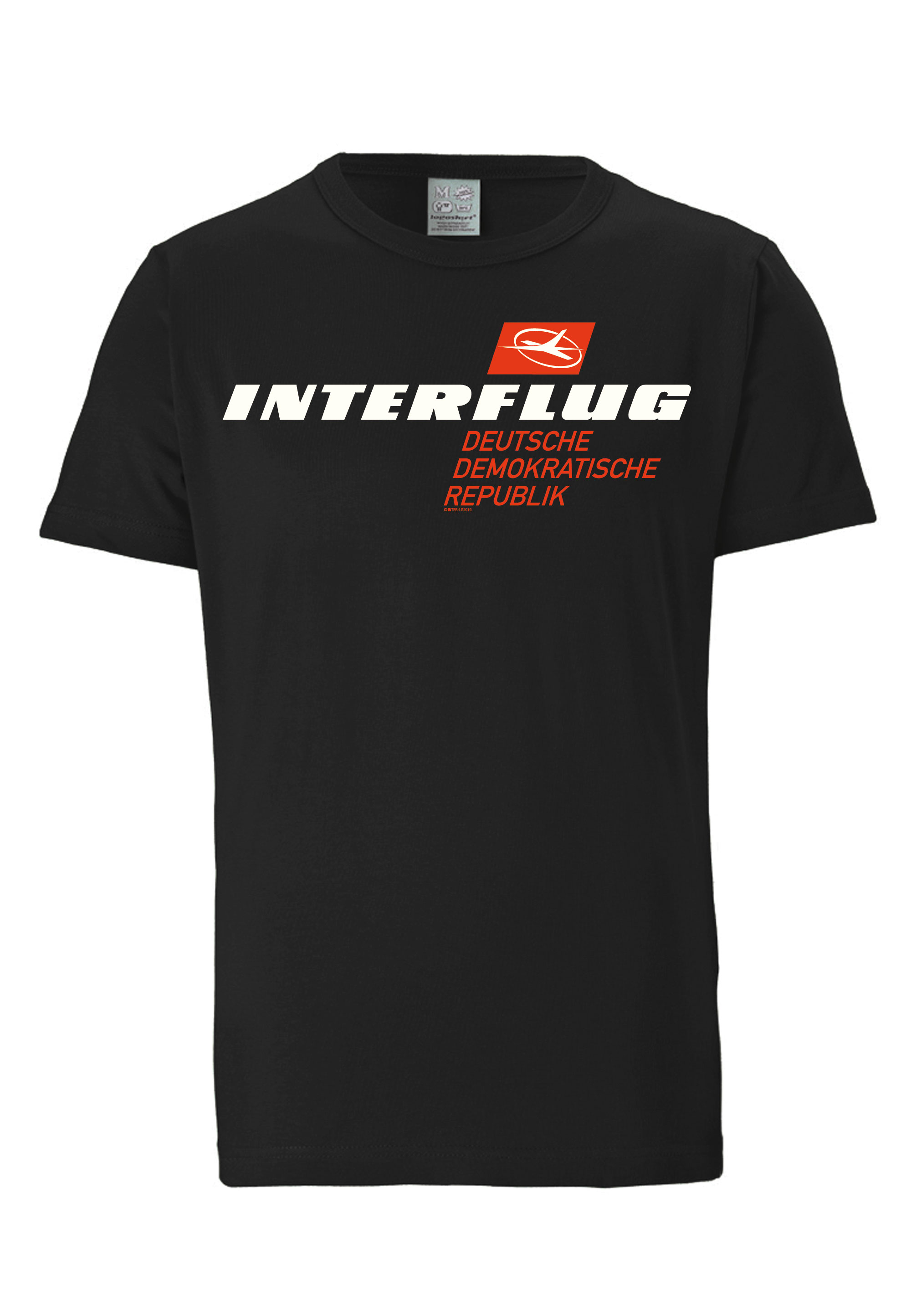 Thumbnail - LOGOSHIRT T-Shirt "Interflug DDR" mit kontrastfarbenem Print