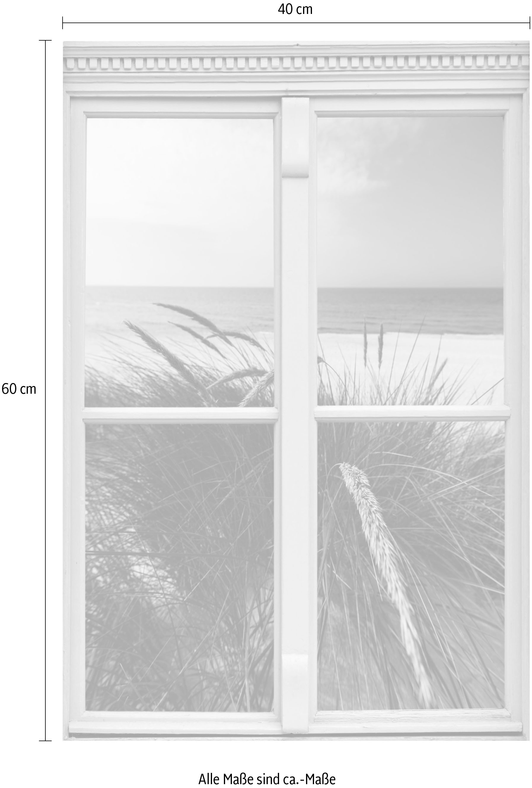 queence Wandsticker "Strand", Wandsticker, Wandbild, selbstklebend, 3D, Fen günstig online kaufen