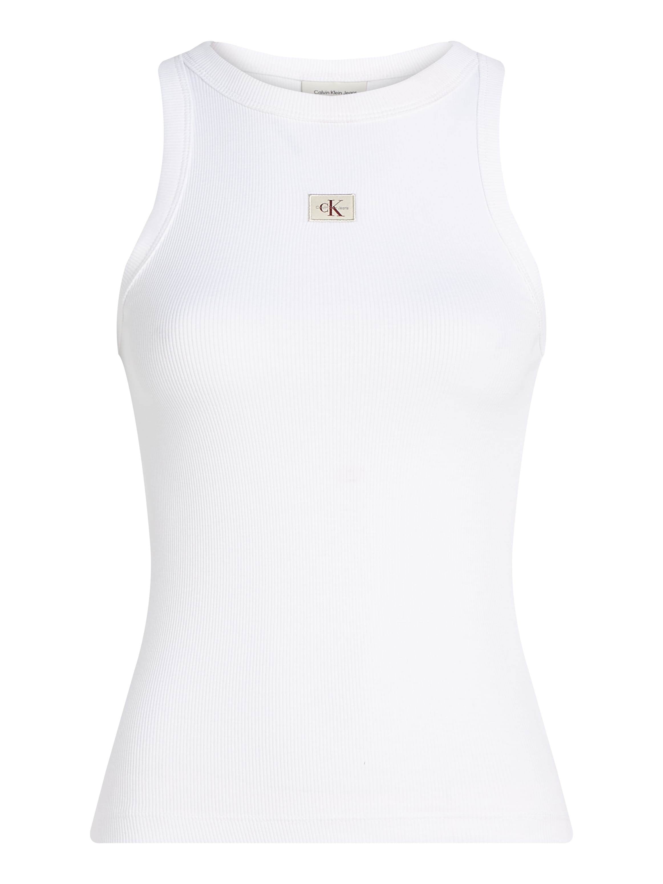 Calvin Klein Jeans Tanktop »WOVEN LABEL RIB TANK TOP«, mit Logo