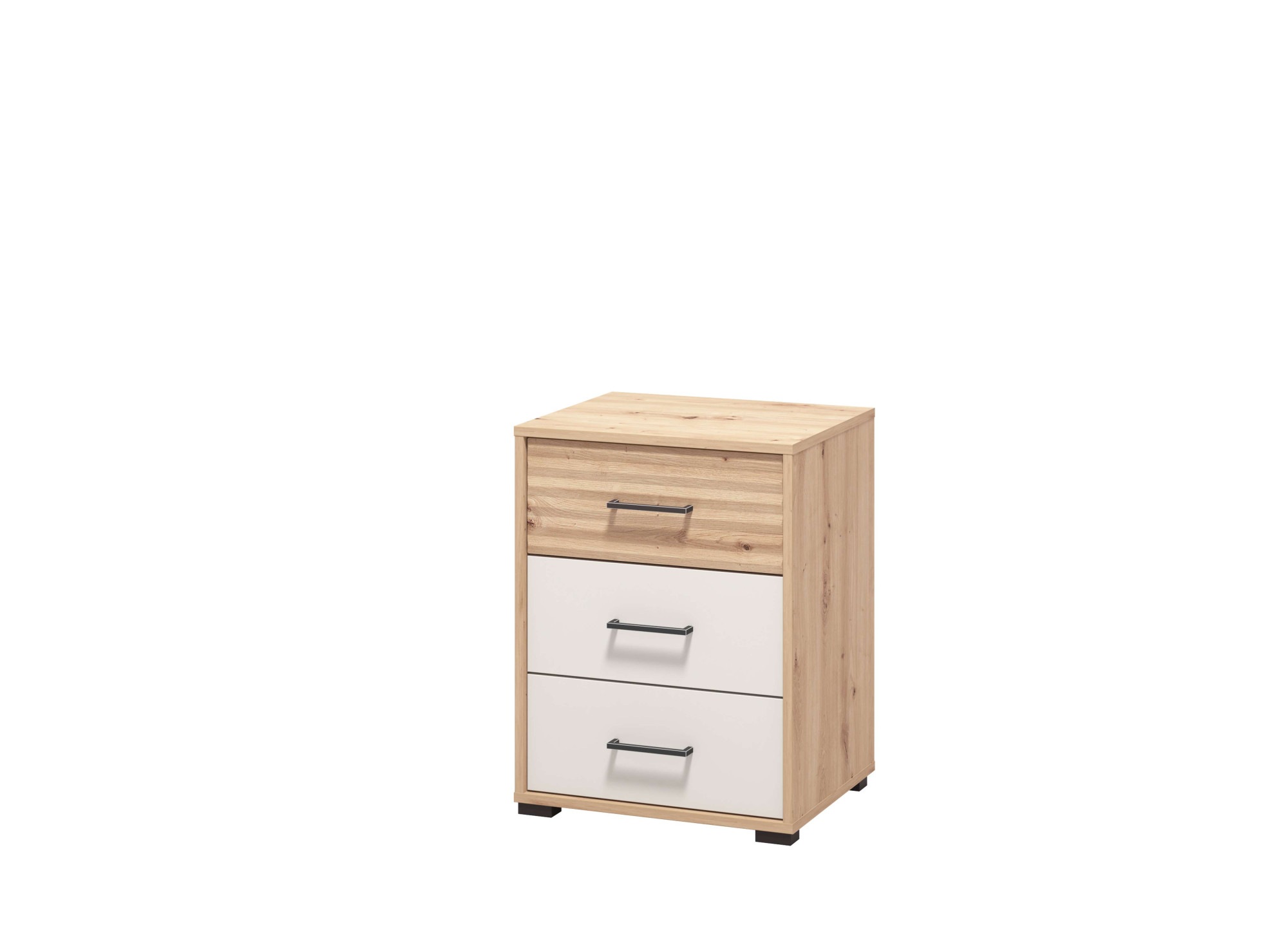 INOSIGN Nachtkommode »Modena Nachtschrank Nachttisch mit 2 oder 3 Schubladen«, FSC®-Zerifiziert Trendfarbe cashmere, ideal für kleine Räume