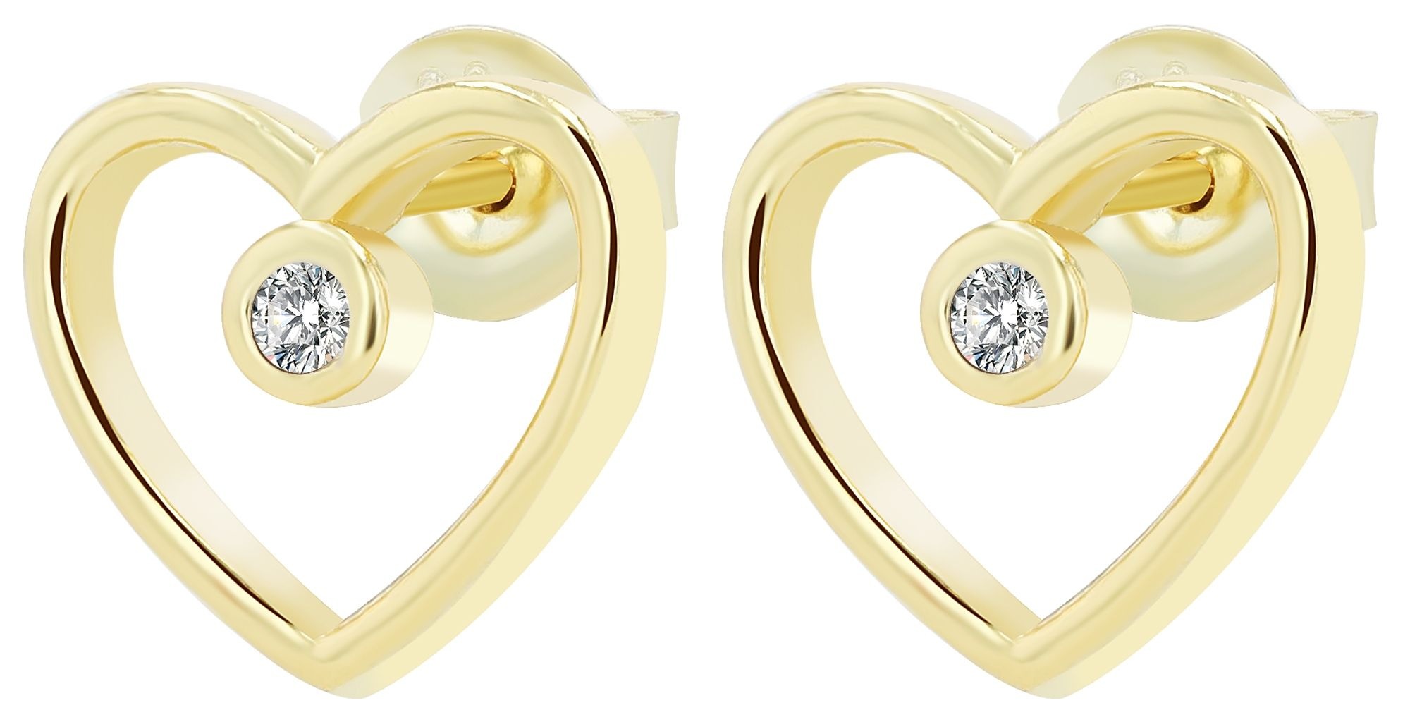 Adelia´s Paar Ohrhänger "Damen Ohrringe – Ohrstecker Herz aus 925 Silber" I günstig online kaufen