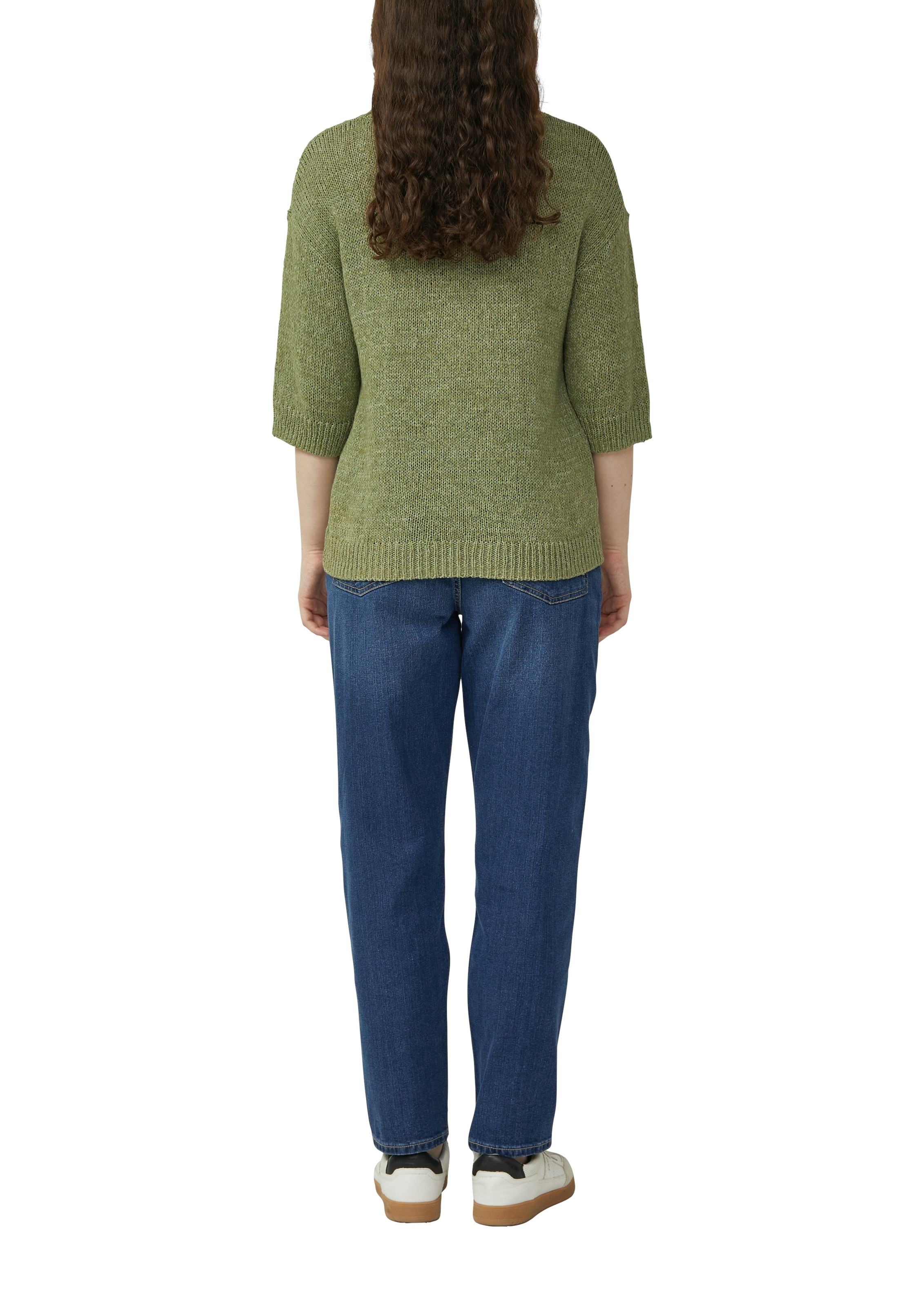 s.Oliver Women's 3/4 Sleeve Knit Pullover Khaki 40 3