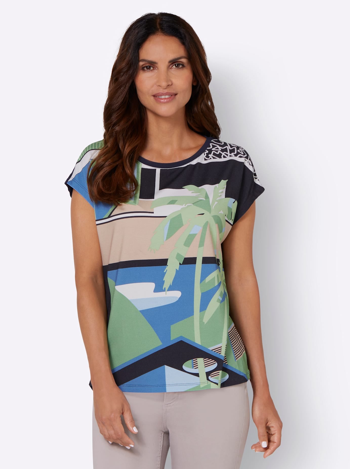 Inspirationen Print-Shirt »Druck-Shirt«, (1 tlg.)