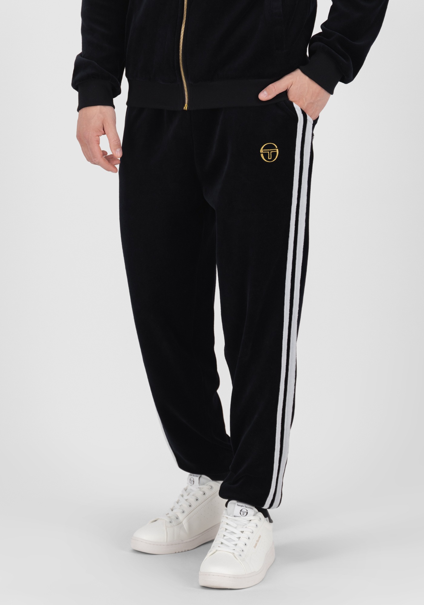 Sergio Tacchini Trainingsanzug »DAMARINDO VELOUR TS Herren«, Trainingsanzug Herren, Tracksuit, Velour, Outdoor, Jogging, Streetwear