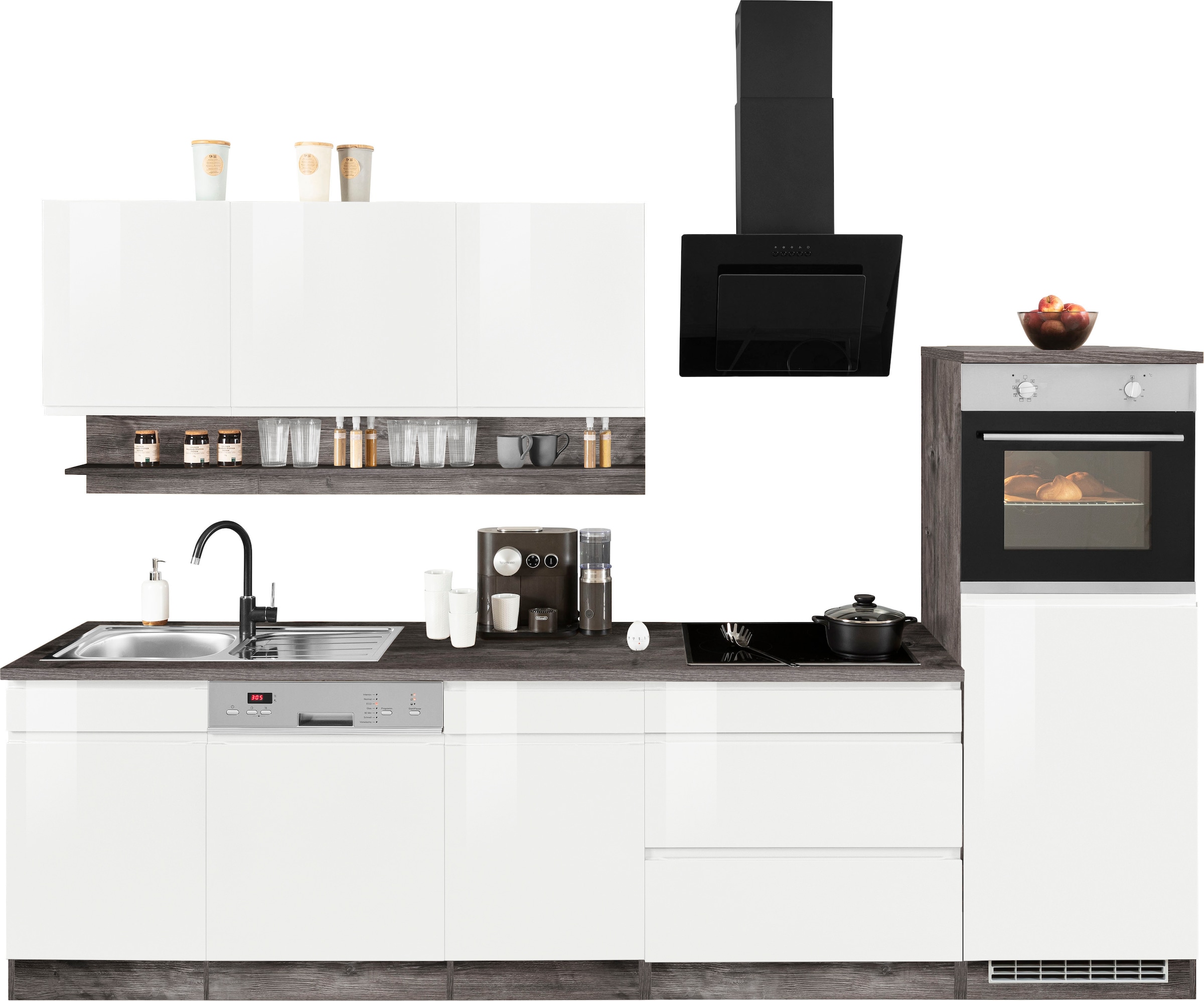 KOCHSTATION Küchenzeile "KS-Virginia" Breite 300 cm, wahlweise mit E-Geräte günstig online kaufen