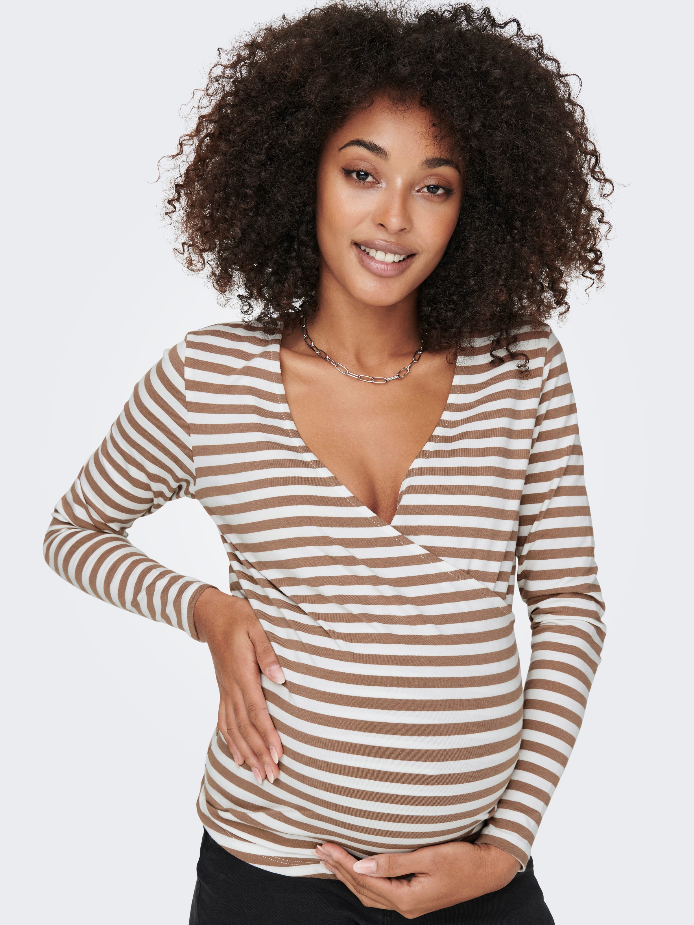 ONLY MATERNITY Umstandsshirt "OLMJOY L/S WRAP TOP JRS" günstig online kaufen