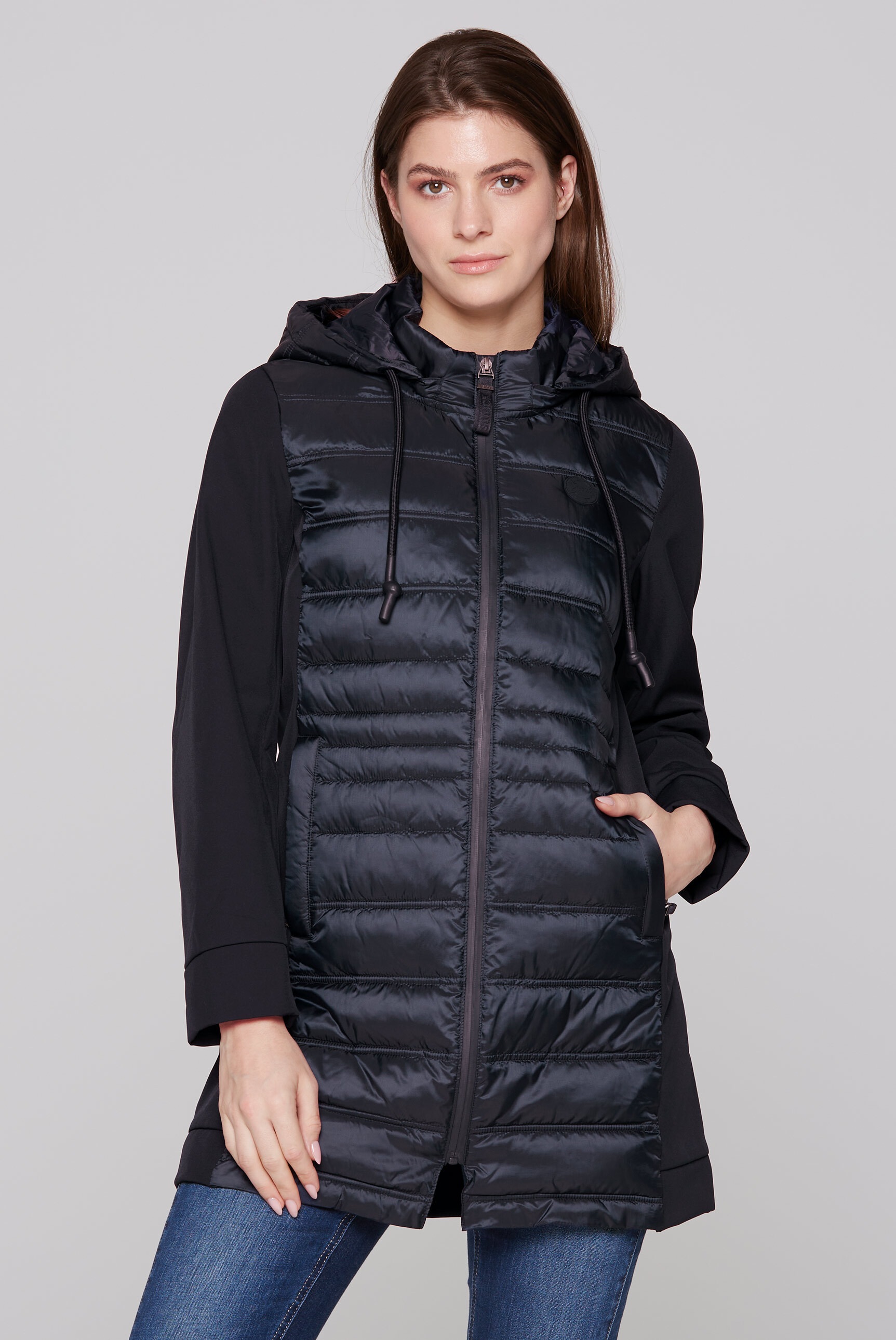 SOCCX Softshelljacke mit Kapuze mit abtrennbarer Kapuze günstig online kaufen