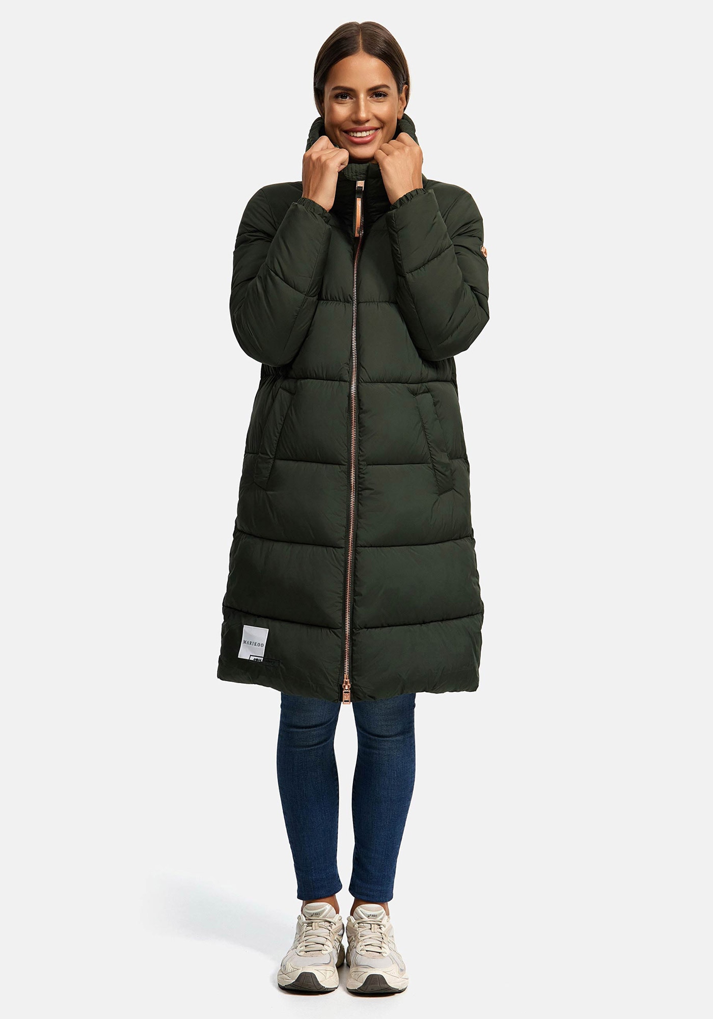 Marikoo Winterjacke »Nomadiaa«, Lange Damen Winterjacke