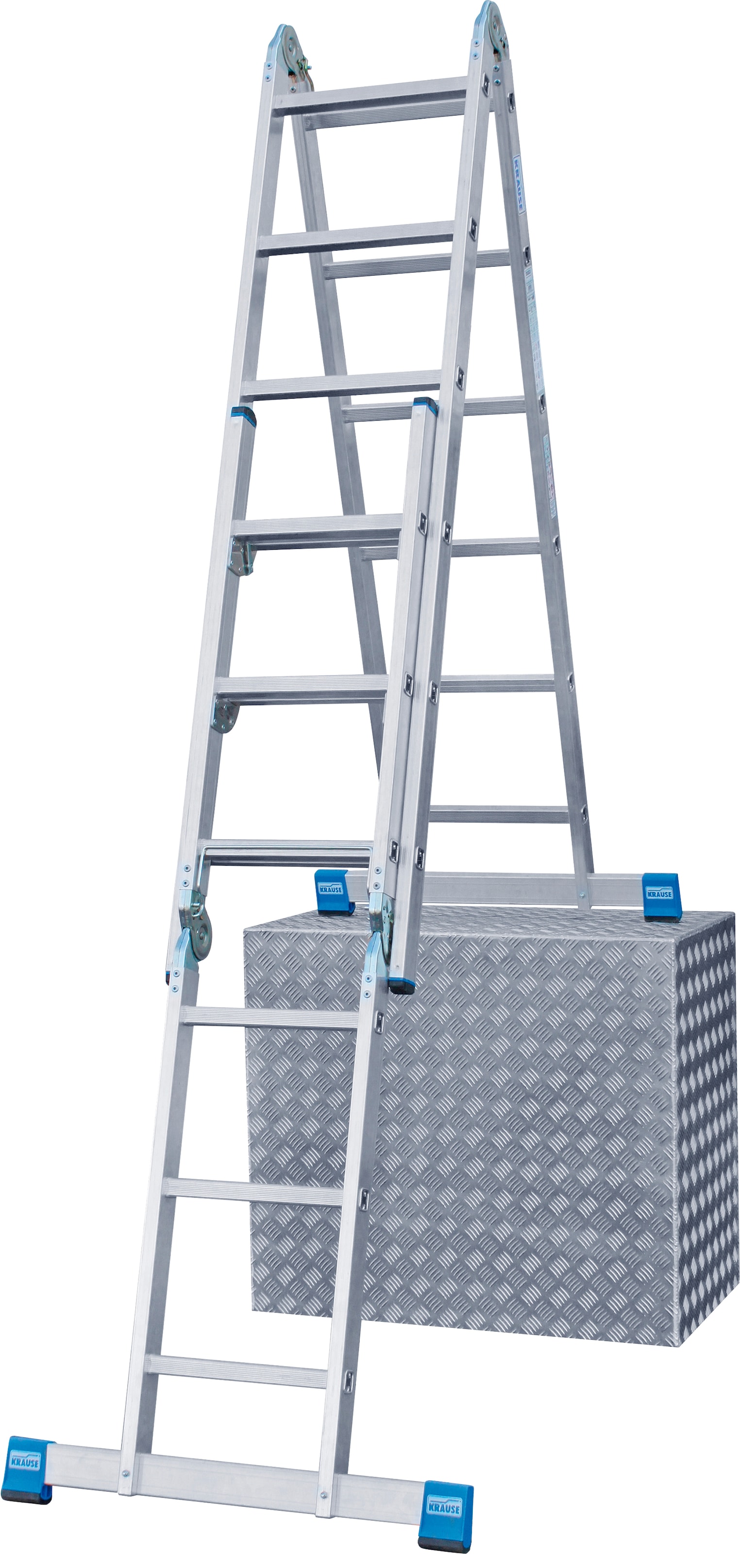 KRAUSE Gelenkleiter »Stabilo«, Combileiter mit 2x3 und 2x6 Sprossen