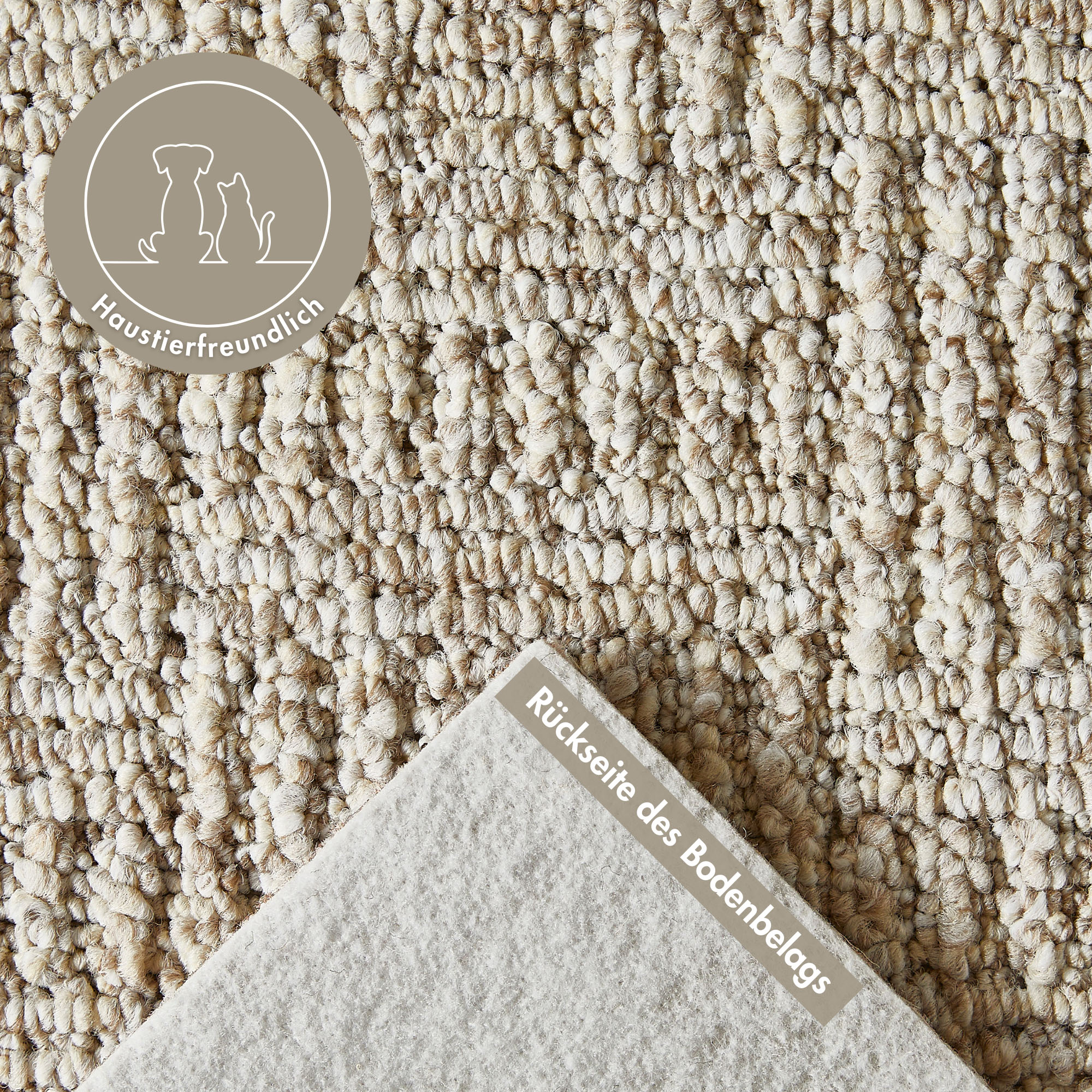 Thumbnail - Andiamo Teppichboden "Patras, Strukturschlinge, Gesamthöhe 8,5 mm, Made in Netherlands" rechteckig 8,5 mm Höhe meliert, ...