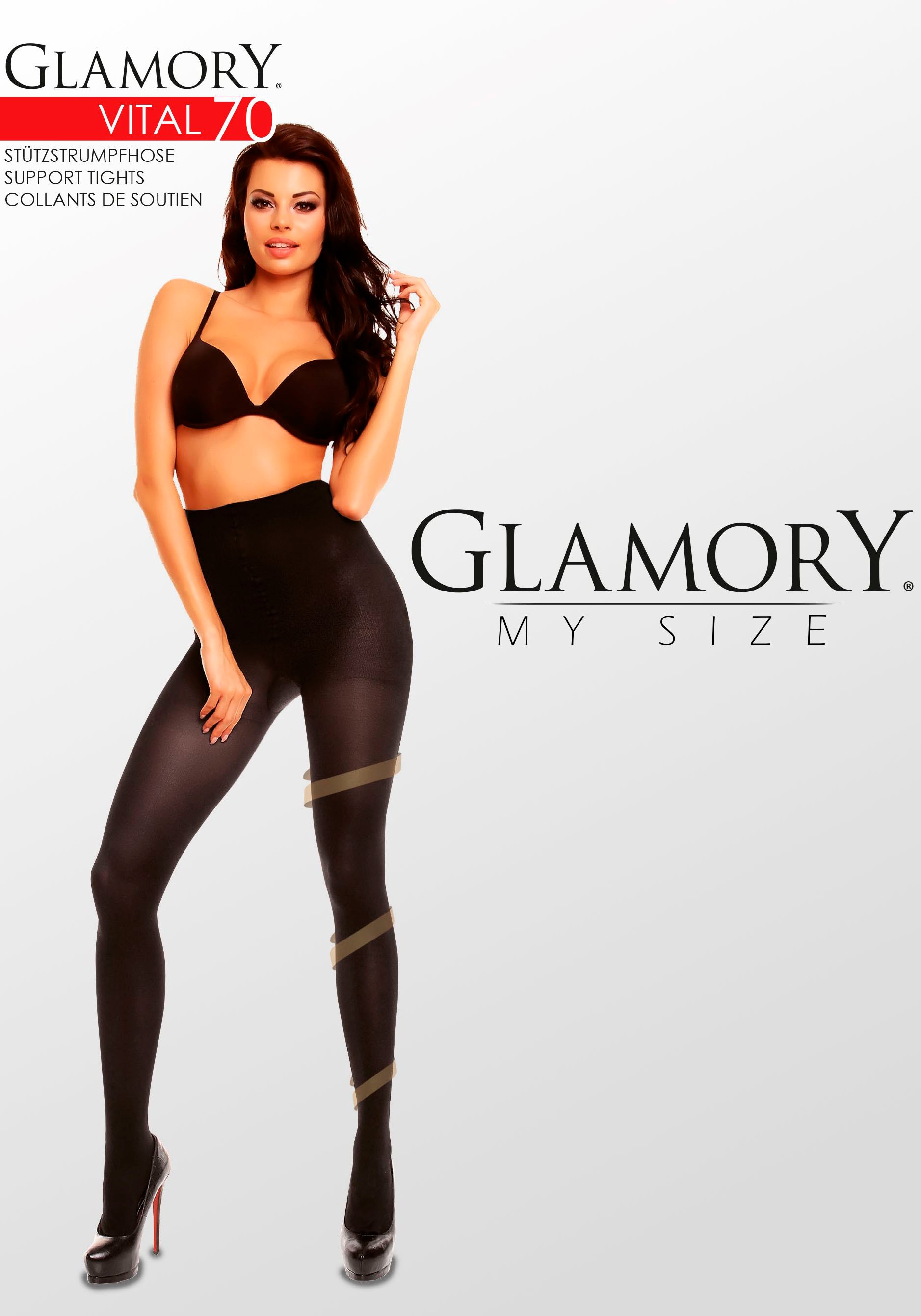 Thumbnail - GLAMORY Stützstrumpfhose "Vital" 70 bis Größe 60/62, Plus Size