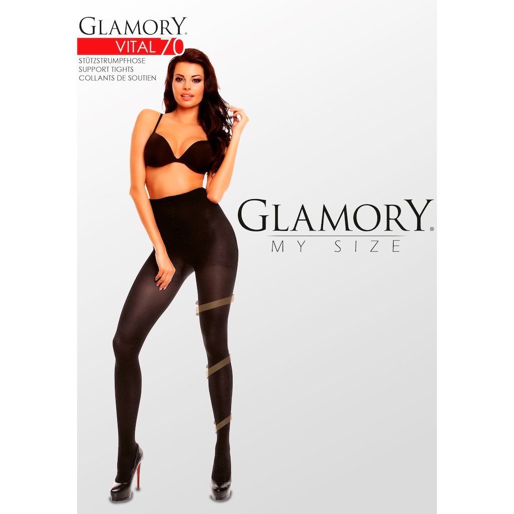 GLAMORY Stützstrumpfhose, 70 DEN, bis Größe 60/62, Plus Size