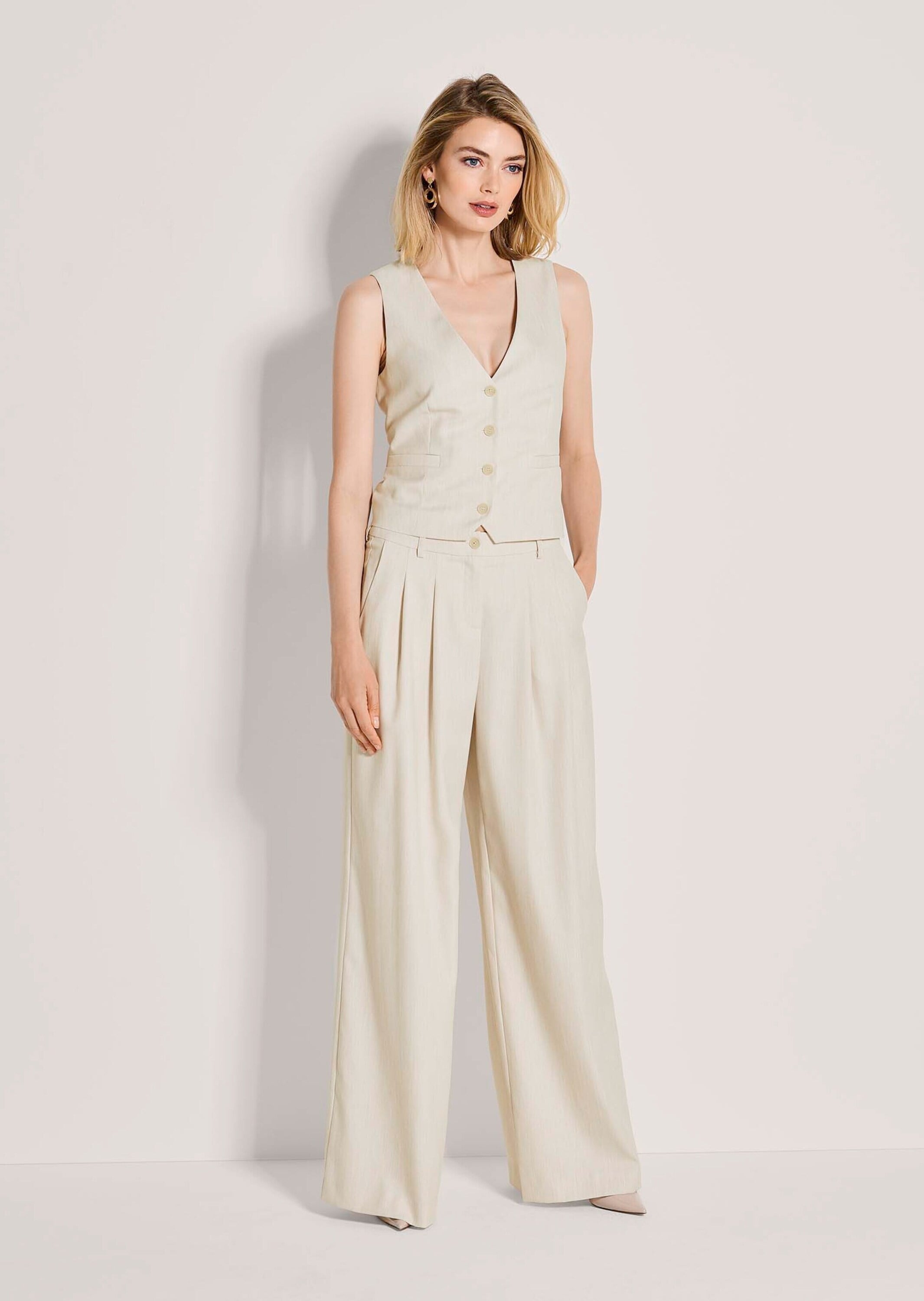 MADELEINE Stoffhose »Palazzohose Bundfaltenhose mit weitem Bein«