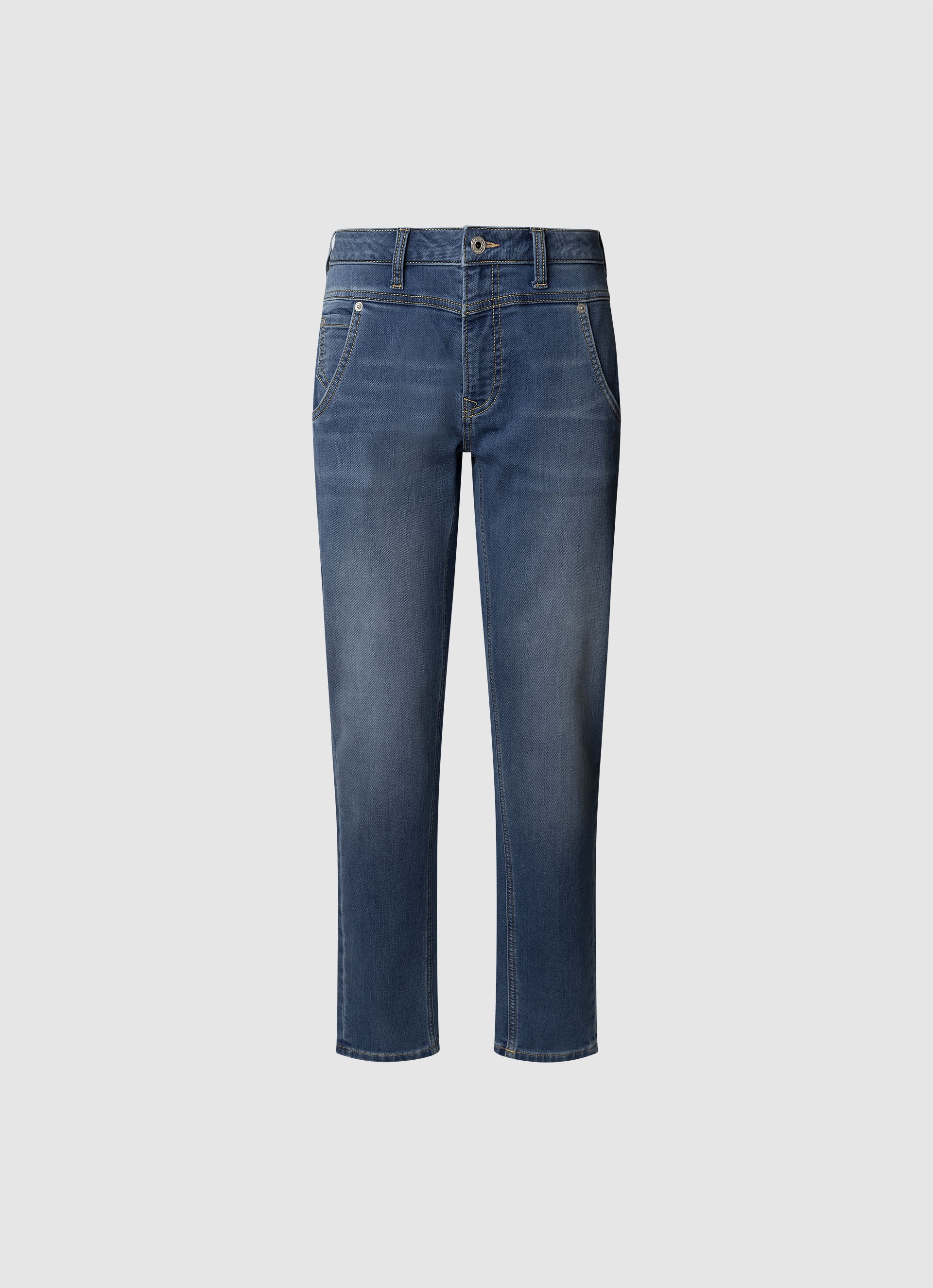Thumbnail - Pepe Jeans Tapered-fit-Jeans "TAPERED GYMDIGO MW CAREY" mit Passe vorn