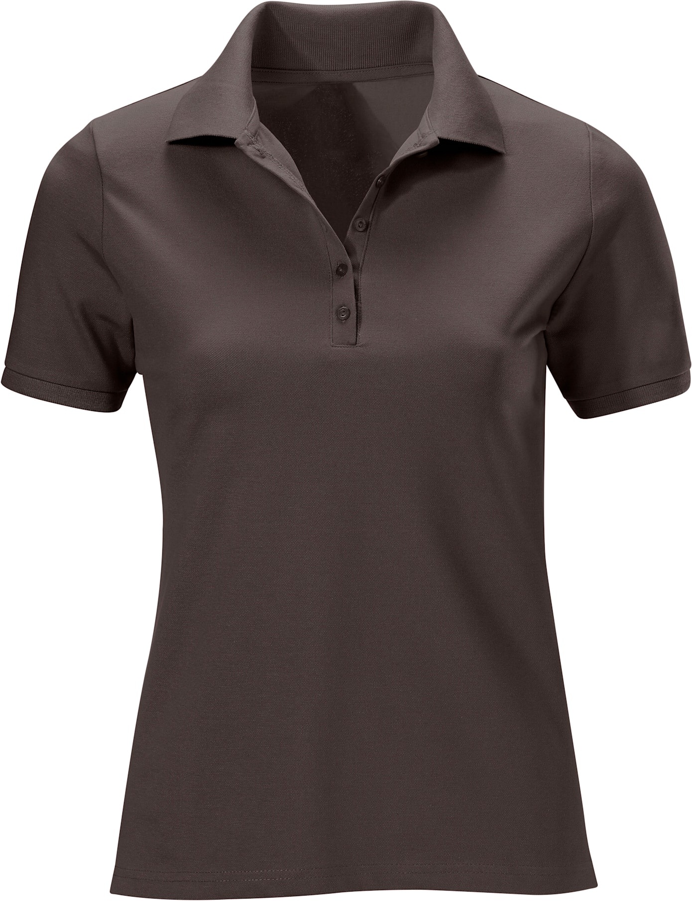 Poloshirt HEINE "Poloshirt", Damen, Gr. 50, braun, 95% Baumwolle, 5% Elasthan, unifarben, Shirts 6