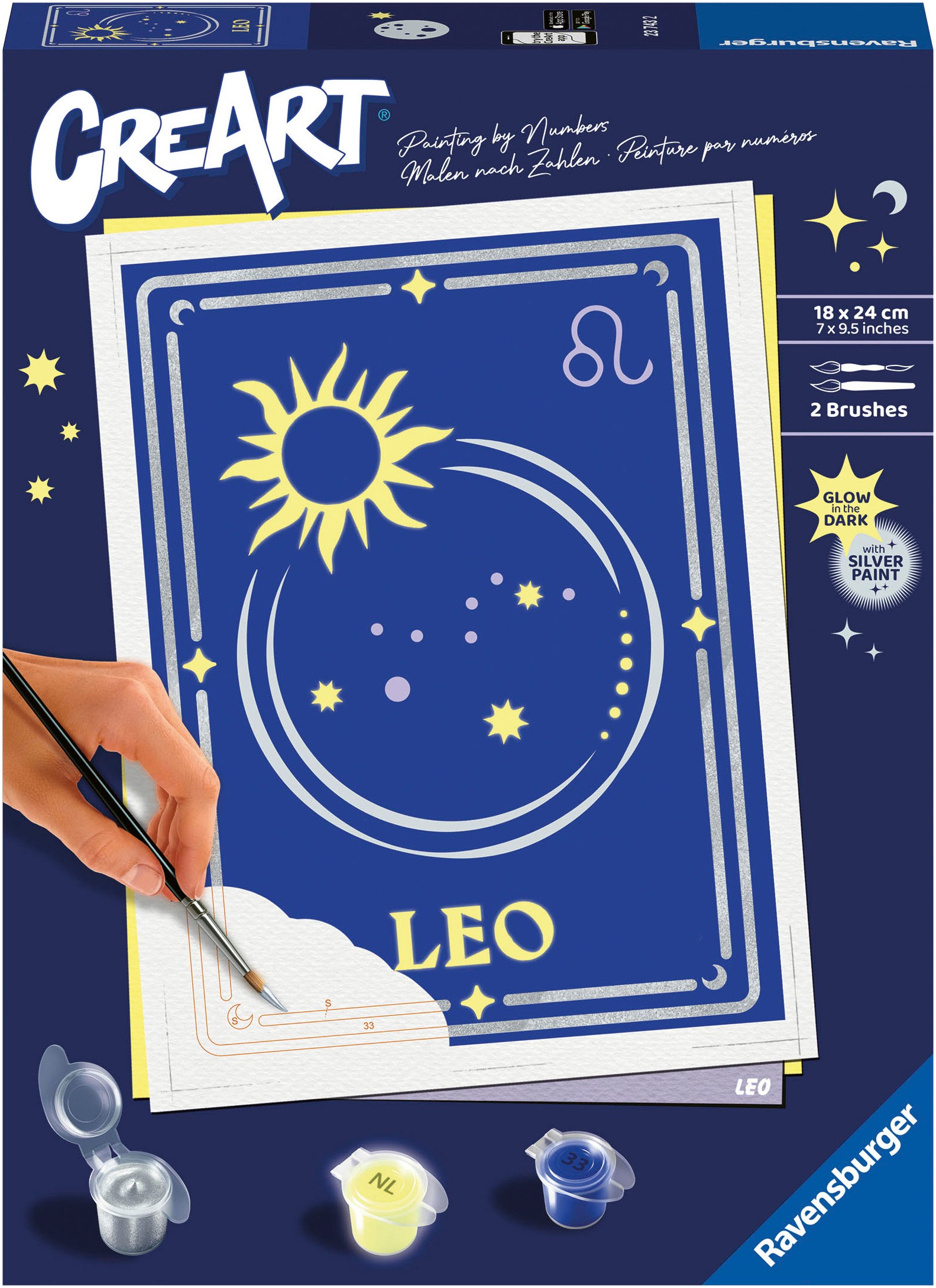 Malen nach Zahlen »Sternzeichen (Zodiac Sign) Löwe«, Made in Europe, FSC® - schützt...