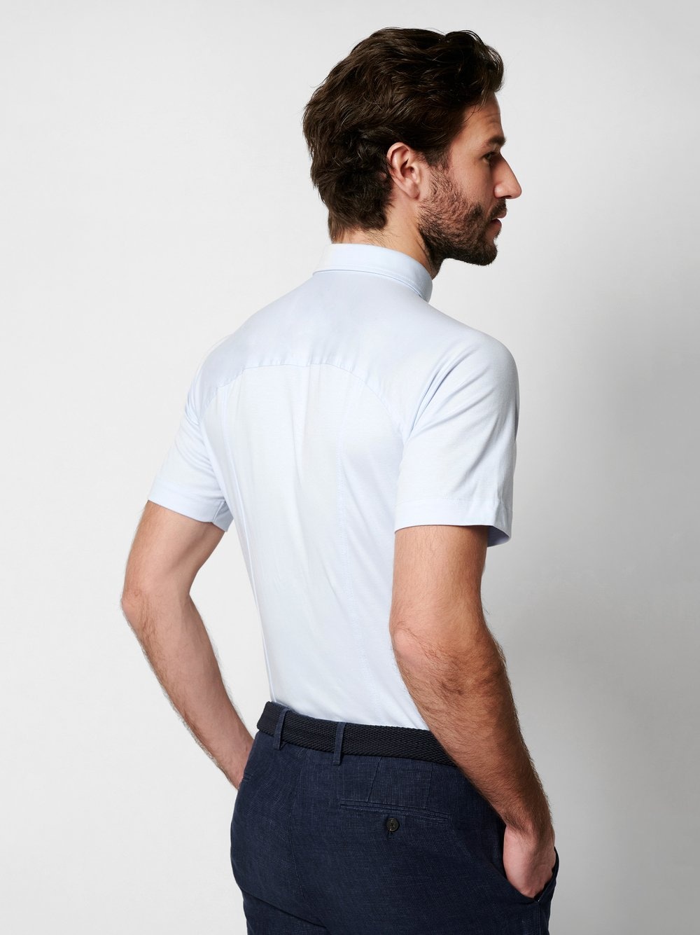 DESOTO Kurzarmhemd »Casual Modern BD 1/2«, Mit Rundhalsausschnitt