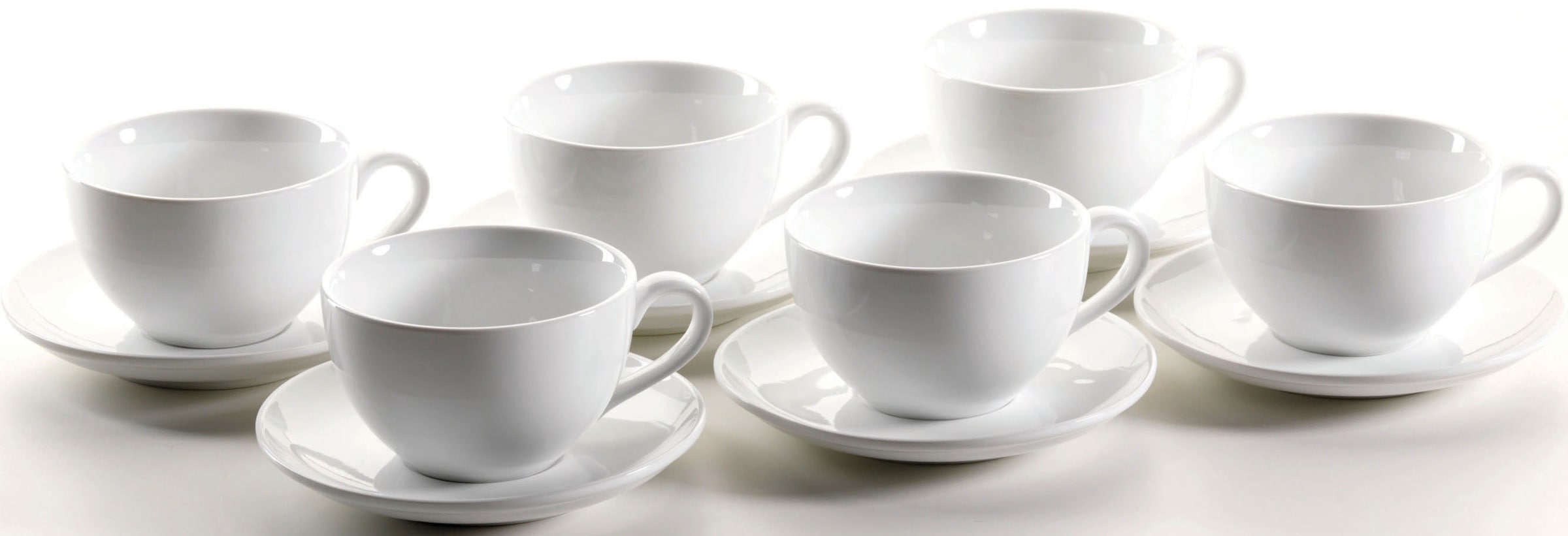MÄSER Tasse »Colombia«, (Set, 12 tlg., 6 Milchkaffeeobertassen-6  Untertassen), für Milchkaffee, spülmaschinengeeignet bestellen | BAUR