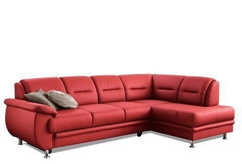 sit&more Ecksofa "Mailand L-Form, B: 250 cm, Komfortsitzhöhe 46 cm" optional Schlaffunktion, Eckcouch in Kunstleder & Stoff