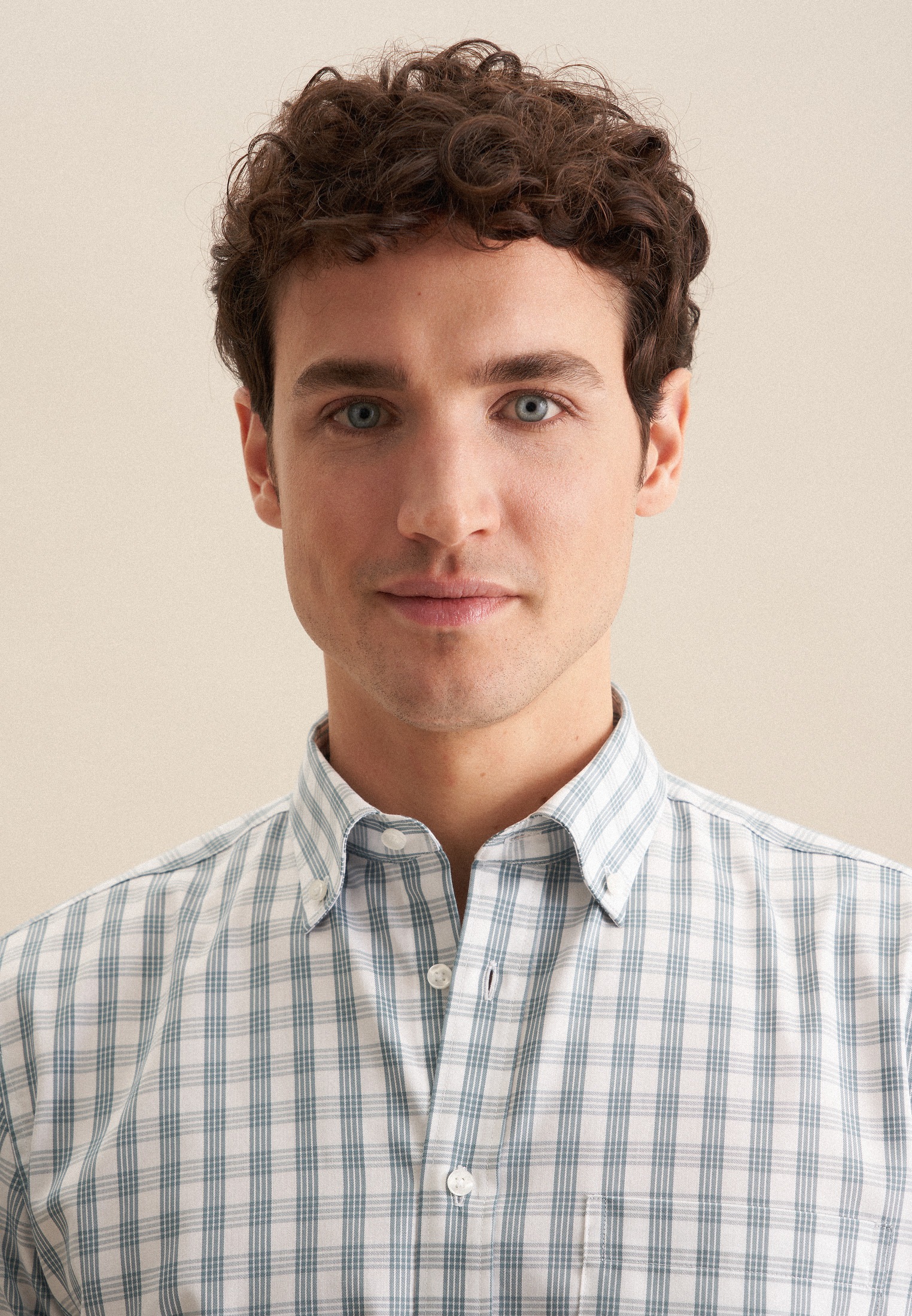 seidensticker Businesshemd »Regular«, Regular Kurzarm Button-Down-Kragen Karo