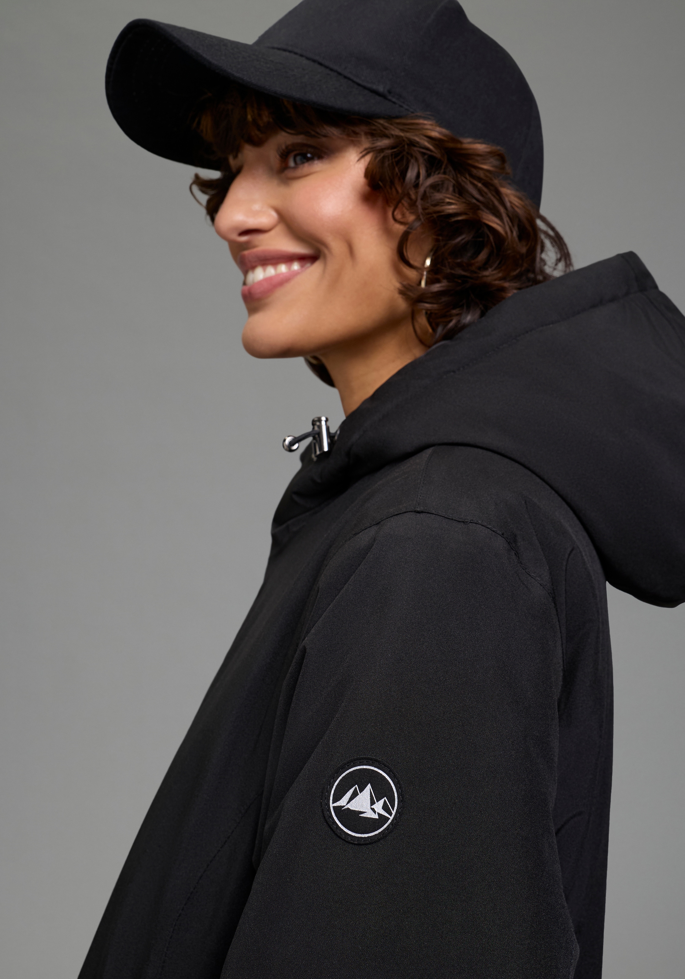 Polarino Funktionsjacke mit Kapuze Wärmend, winddicht, wasserabweisend, Übergangsjacke