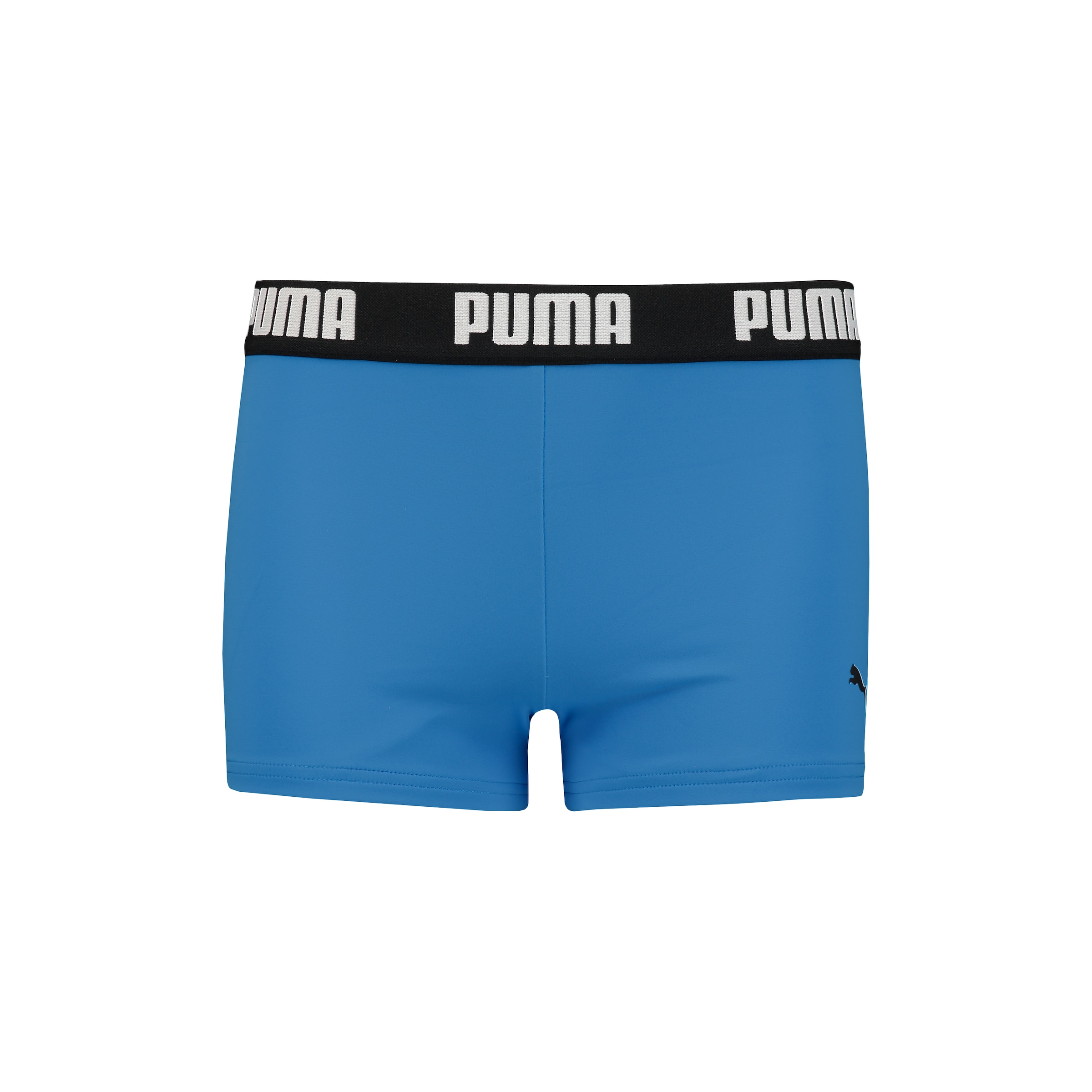 Badehose PUMA "PUMA SWIM BOYS LOGO TRUNKS", Kinder, Gr. 140, N-Gr, energy blau, Obermaterial: 80% Polyamid, 20% Elasthan, Badehosen Badehose, mit elastischem Bund, für Boys, Logoschriftzug