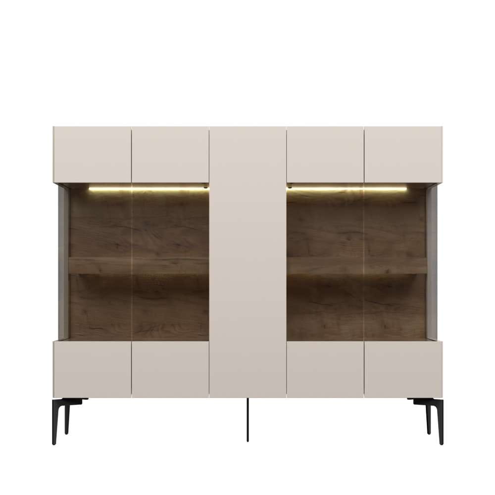Places of Style Highboard "Sky45 Kommode mit Glastüren, Höhe 142 cm", Vitri günstig online kaufen