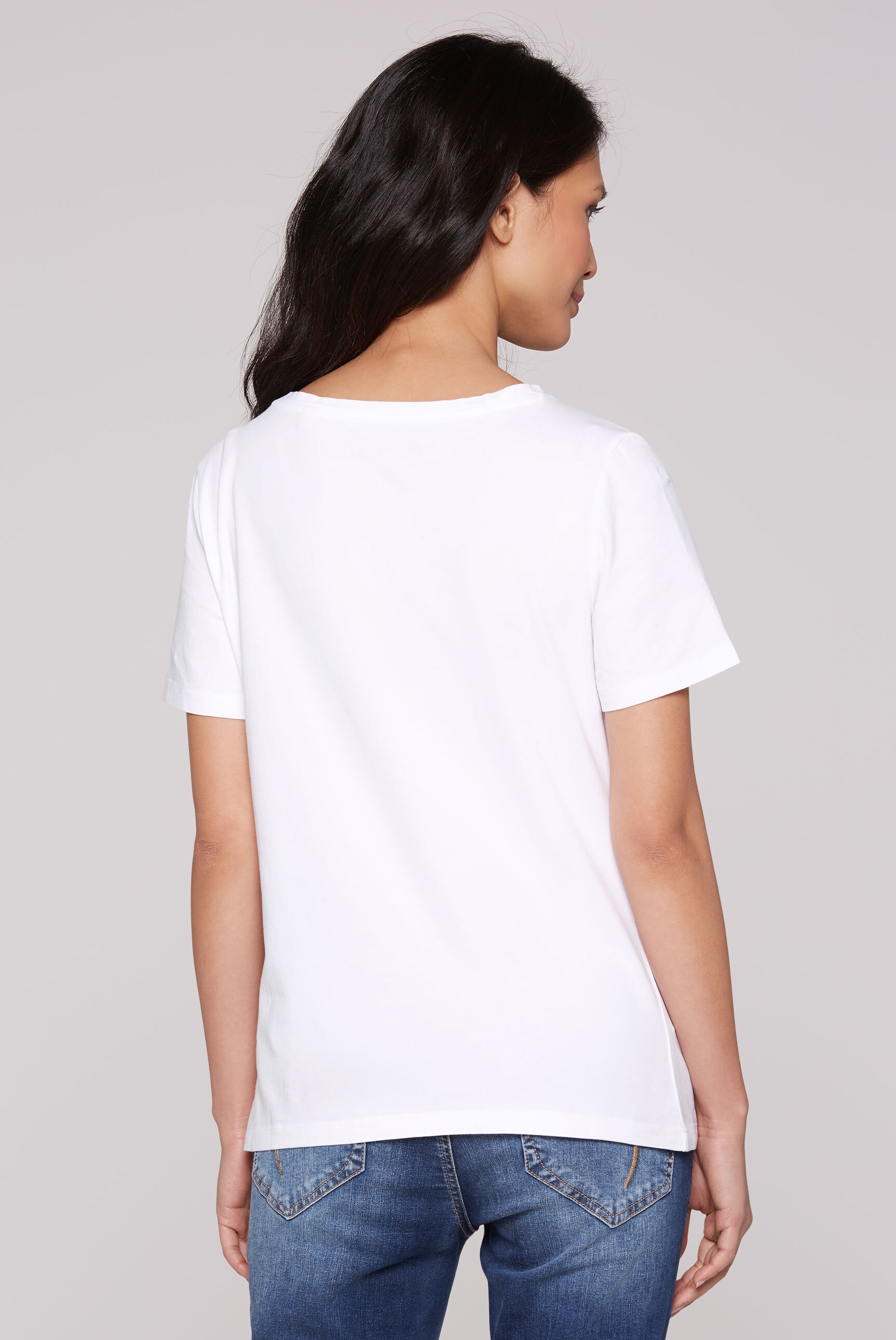SOCCX Rundhalsshirt, mit U-Boot-Ausschnitt