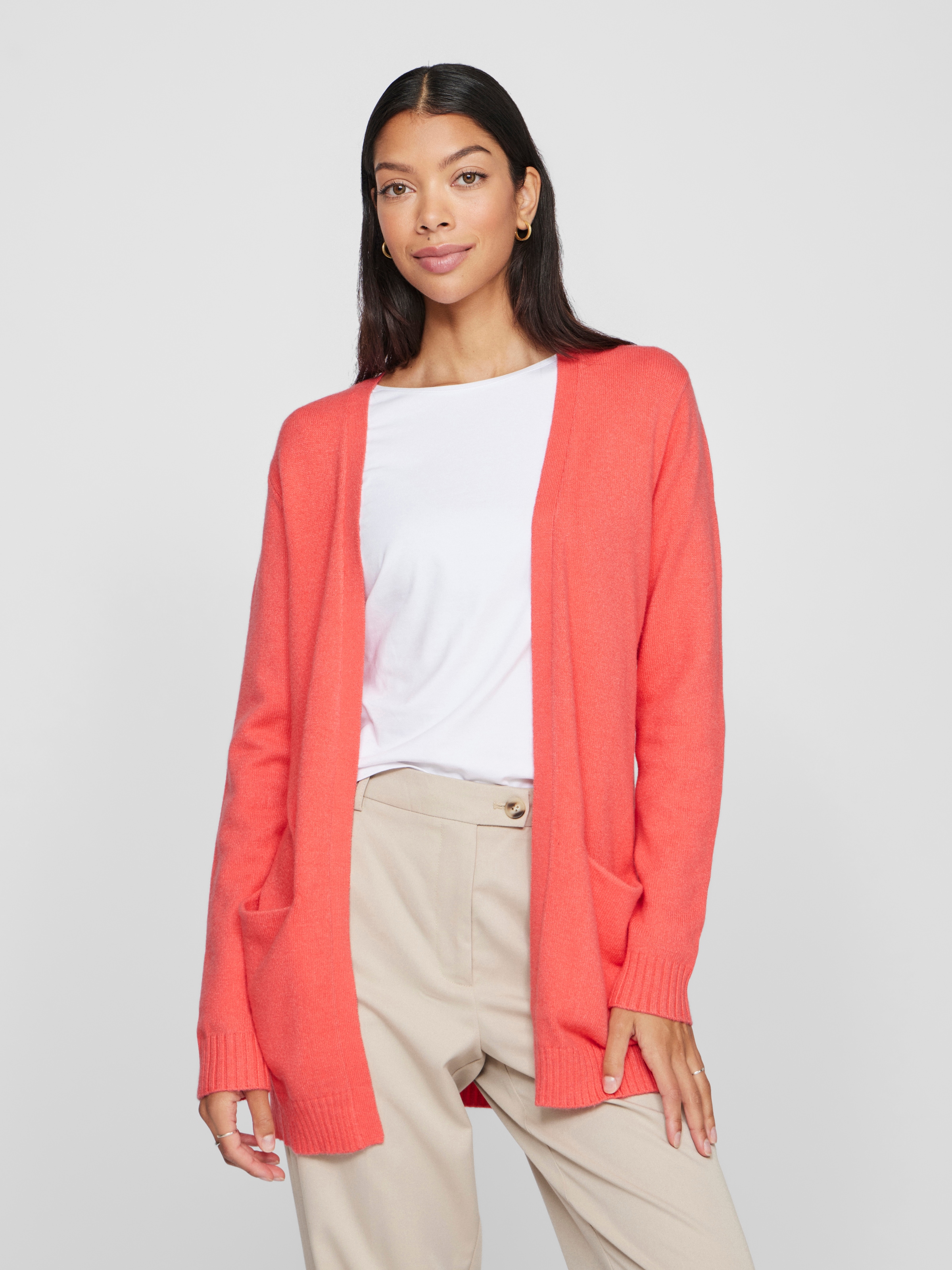 Vila Strickjacke "VIRIL OPEN L/S KNIT CARDIGAN - NOOS" Viskosemischung, reg günstig online kaufen