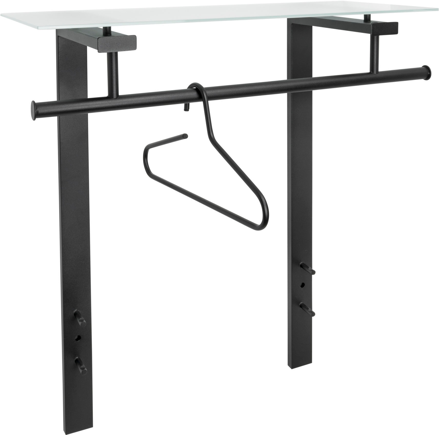 Thumbnail - Spinder Design Garderobenleiste "DUTCH" Moderne Wandgarderobe aus Stahl und Glas