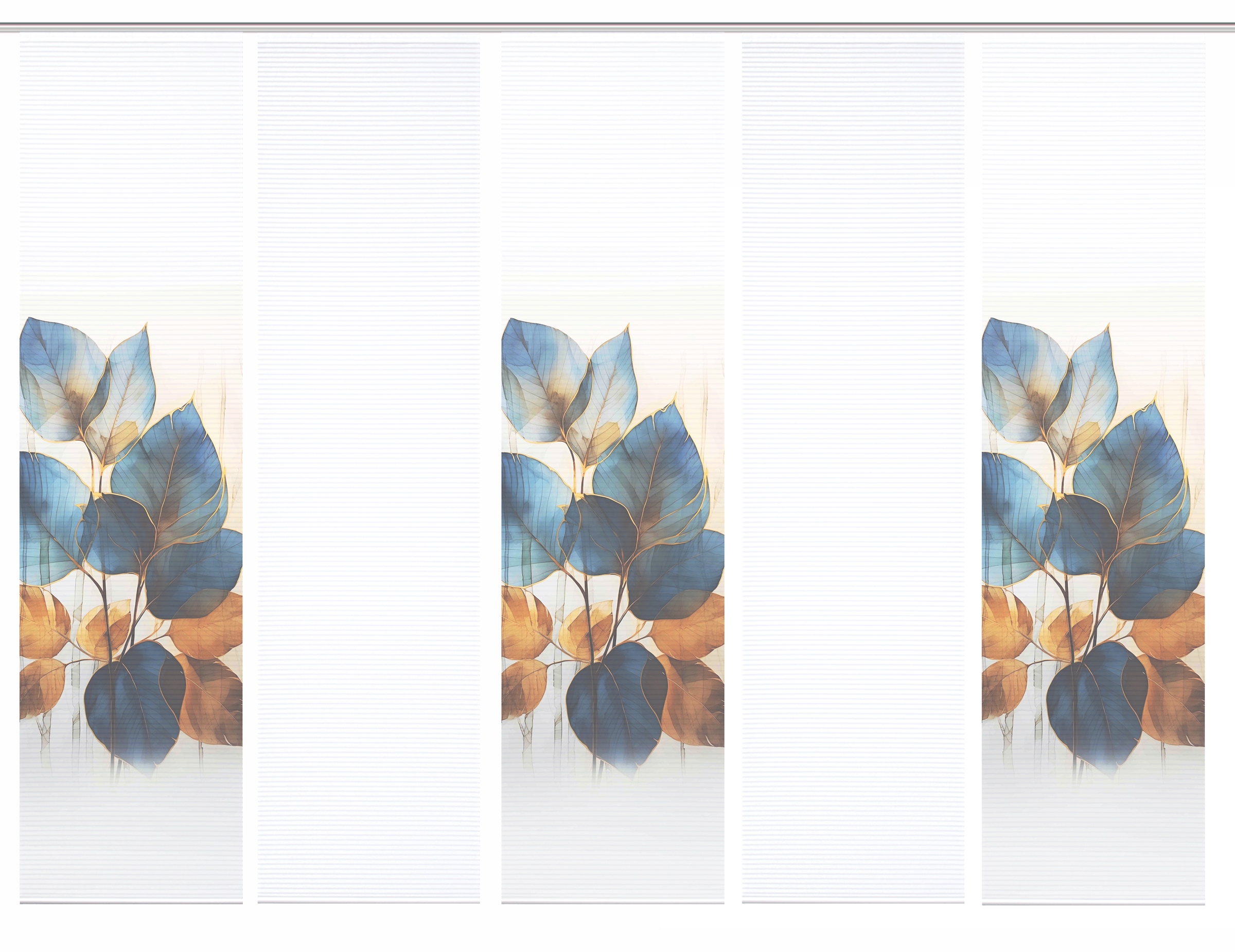 HOME in green Schiebegardine »THALIN« Paneelwagen 5 Stk. tlg. Bambusoptik, SET, recycelt, Digitaldruck