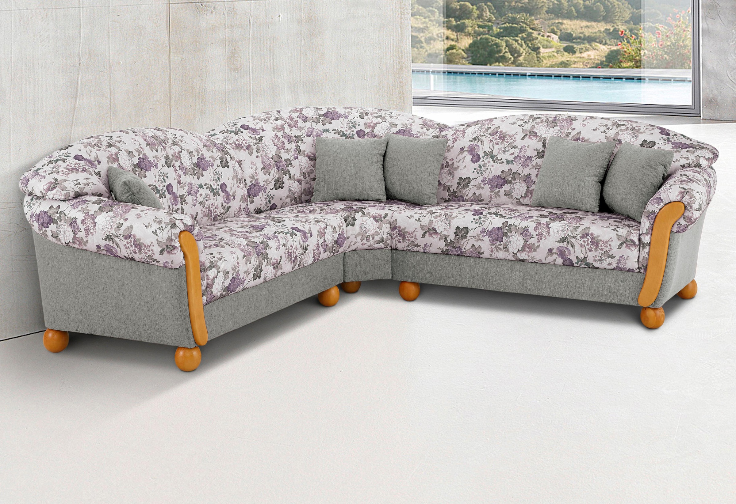 Home affaire Ecksofa "Milano, bequem mit Federkern, B/T/H 233/233/83cm, Lan günstig online kaufen