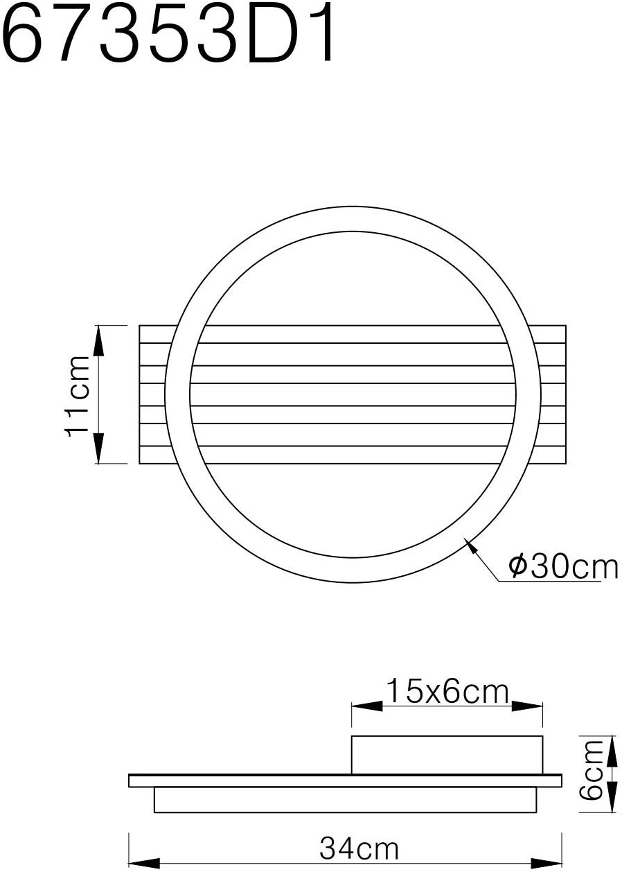 GLOBO LIGHTING Deckenleuchte »TISHA« LED-Modul 1 Stk. Warmweiß Deckenlampe Wohnzimmer-Leuchte Schlafzimmer-Leuchte Flur Küche
