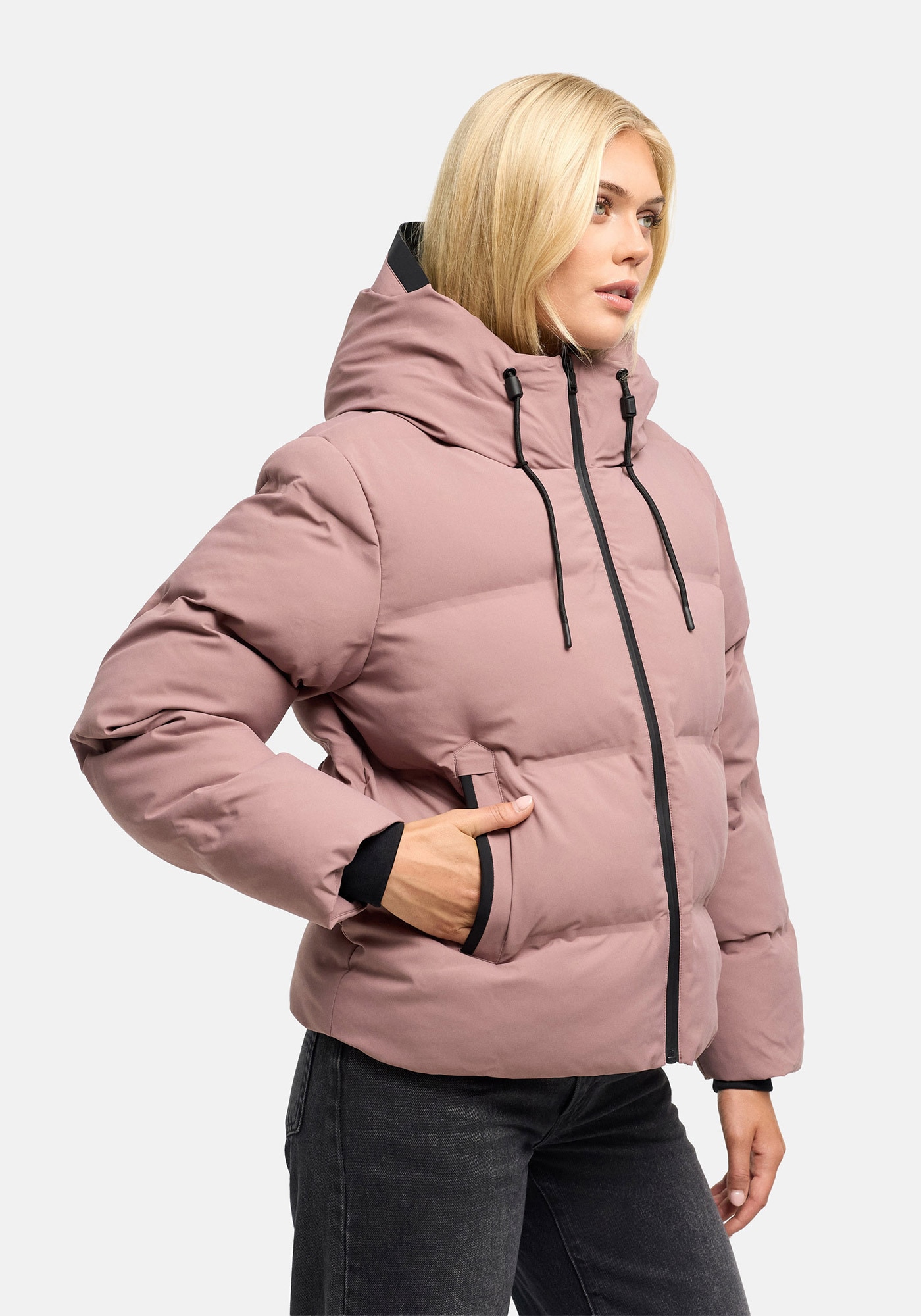 Marikoo Winterjacke »Paddie« mit Kapuze Winterjacke mit Kapuze und voluminöser Steppung