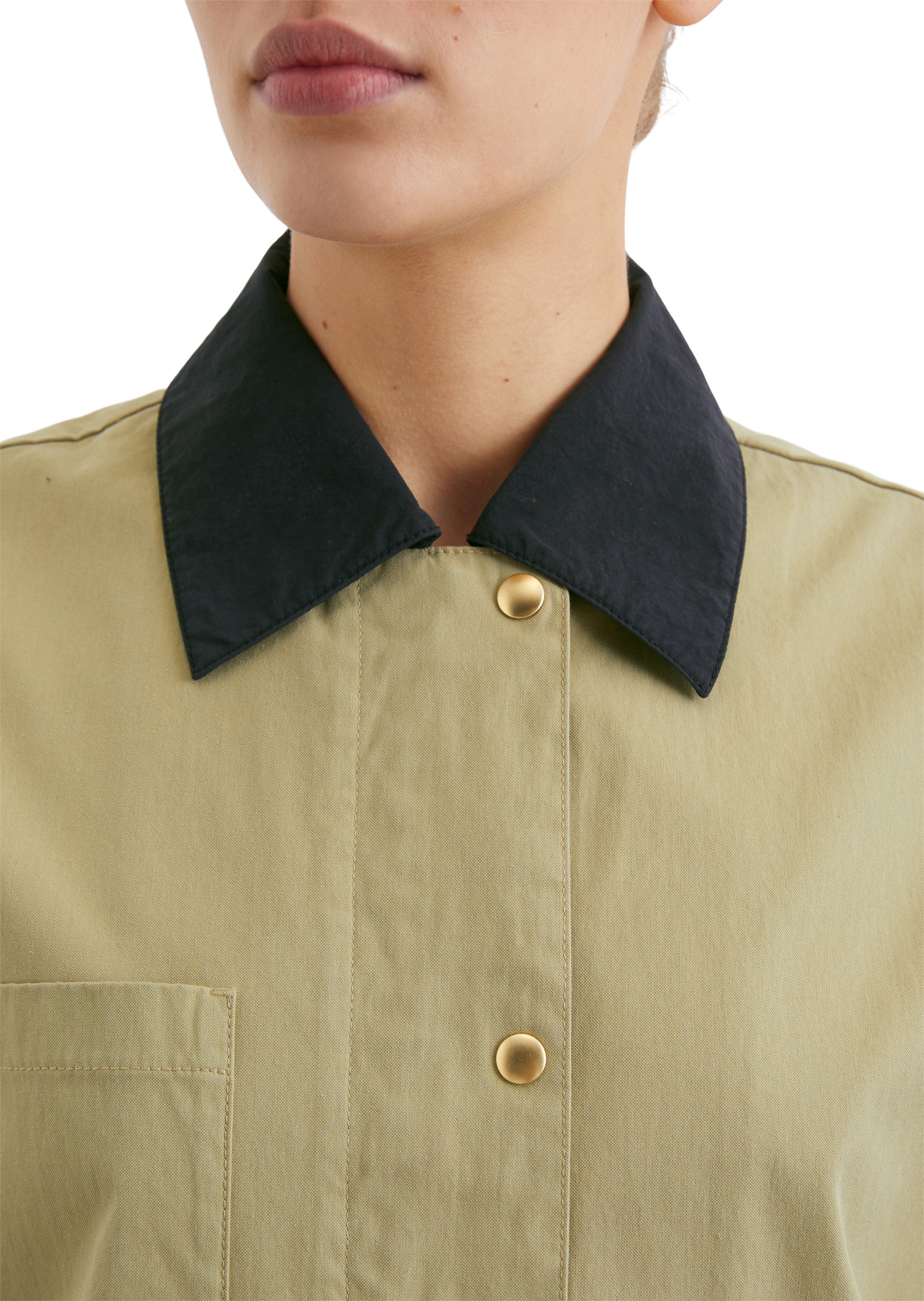 Marc O'Polo Outdoorjacke »aus Organic-Cotton-Nylon-Mix«, ohne Kapuze