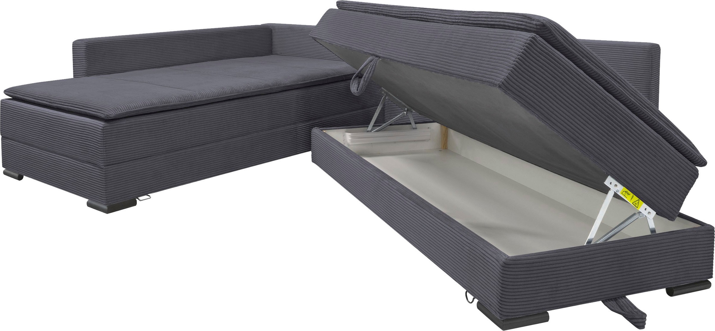 Thumbnail - OTTO home Ecksofa "Night & Day L-Form mit Dauer-Schlaffunktion, Cord-Bezug" inklusive Bettfunktion und Bettkasten