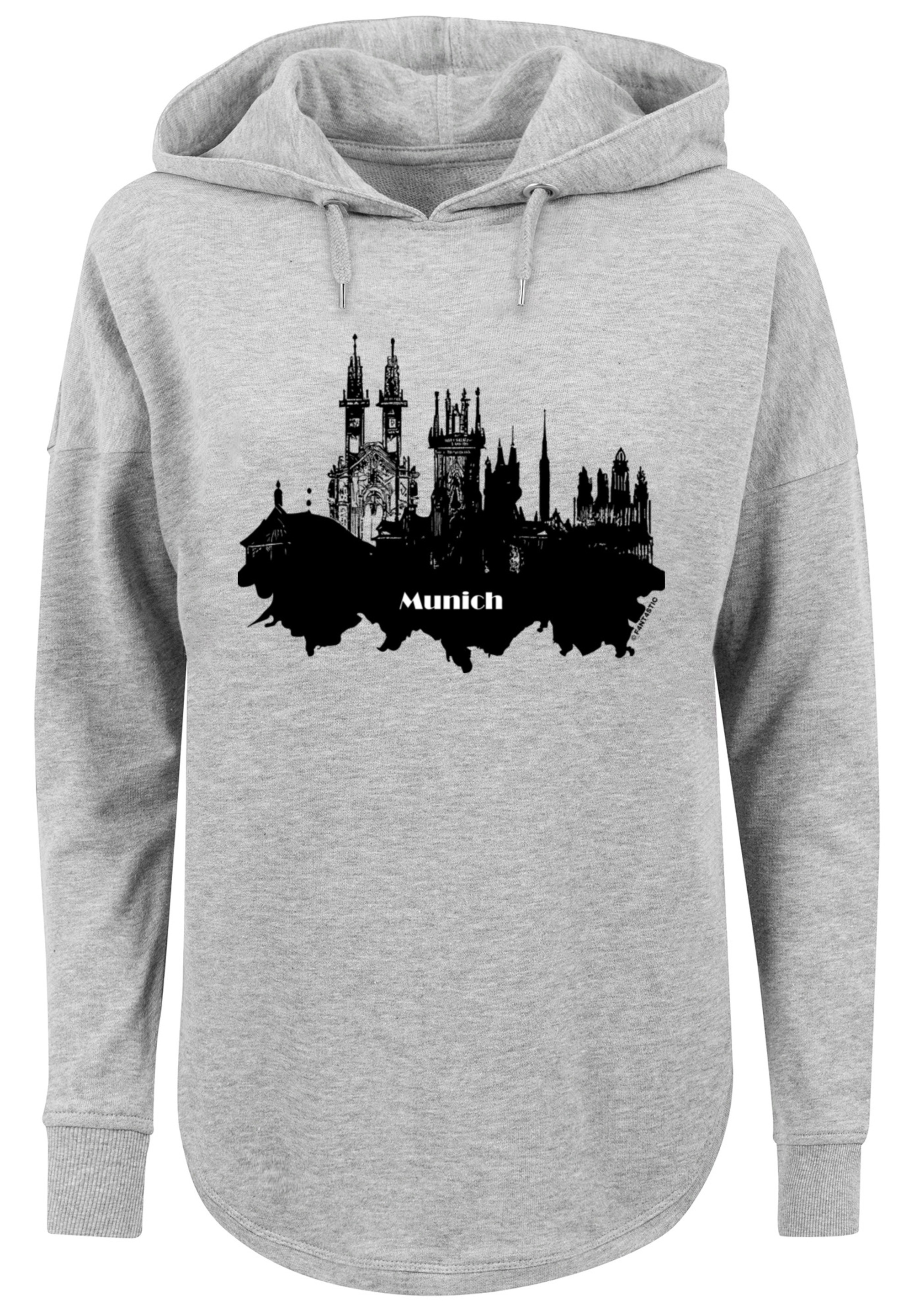 F4NT4STIC Kapuzenpullover »Cities Collection - Munich skyline«, Print