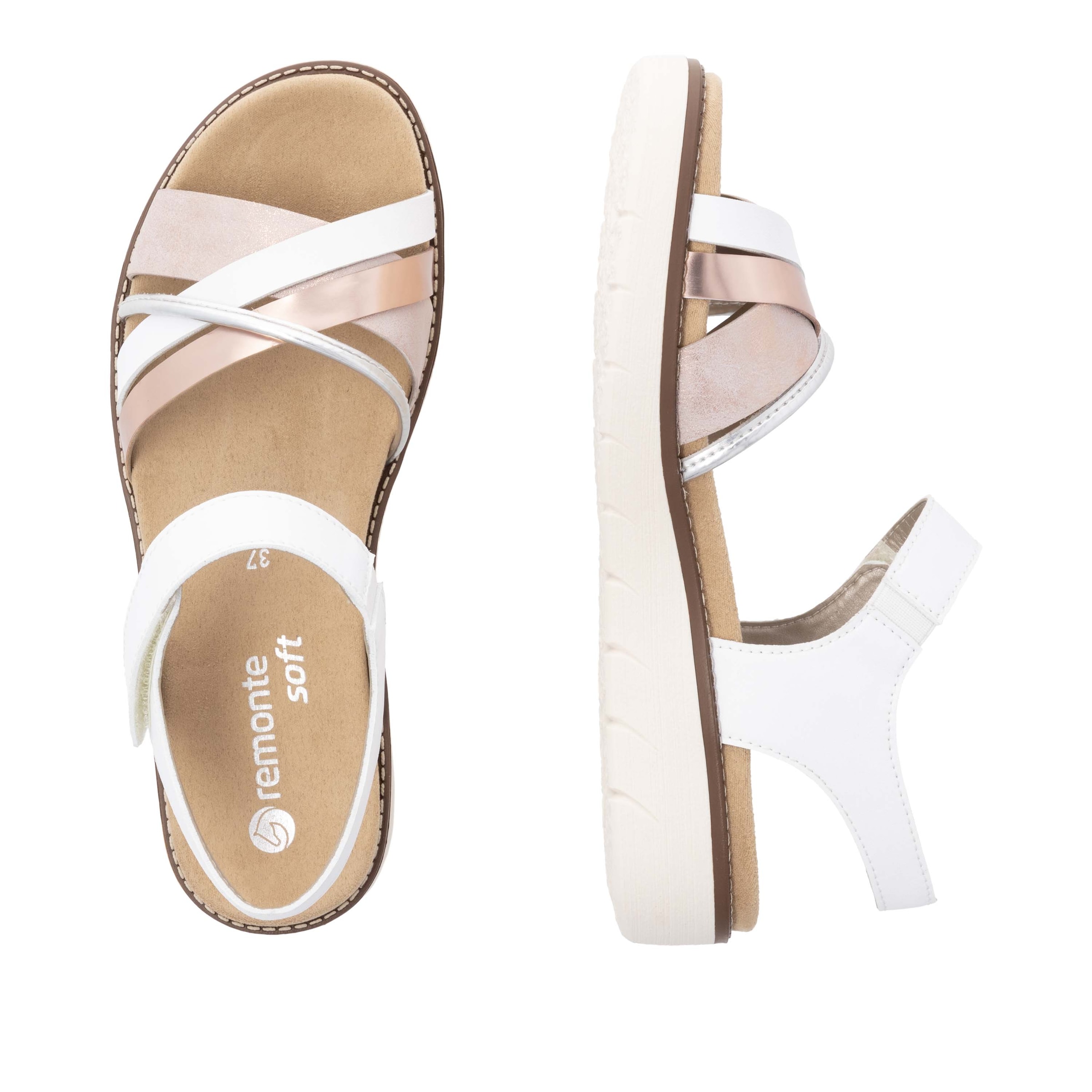 Remonte Riemchensandale, Keilabsatz, Sommerschuh, Sandalette mit herausnehmbarer Softeinlage