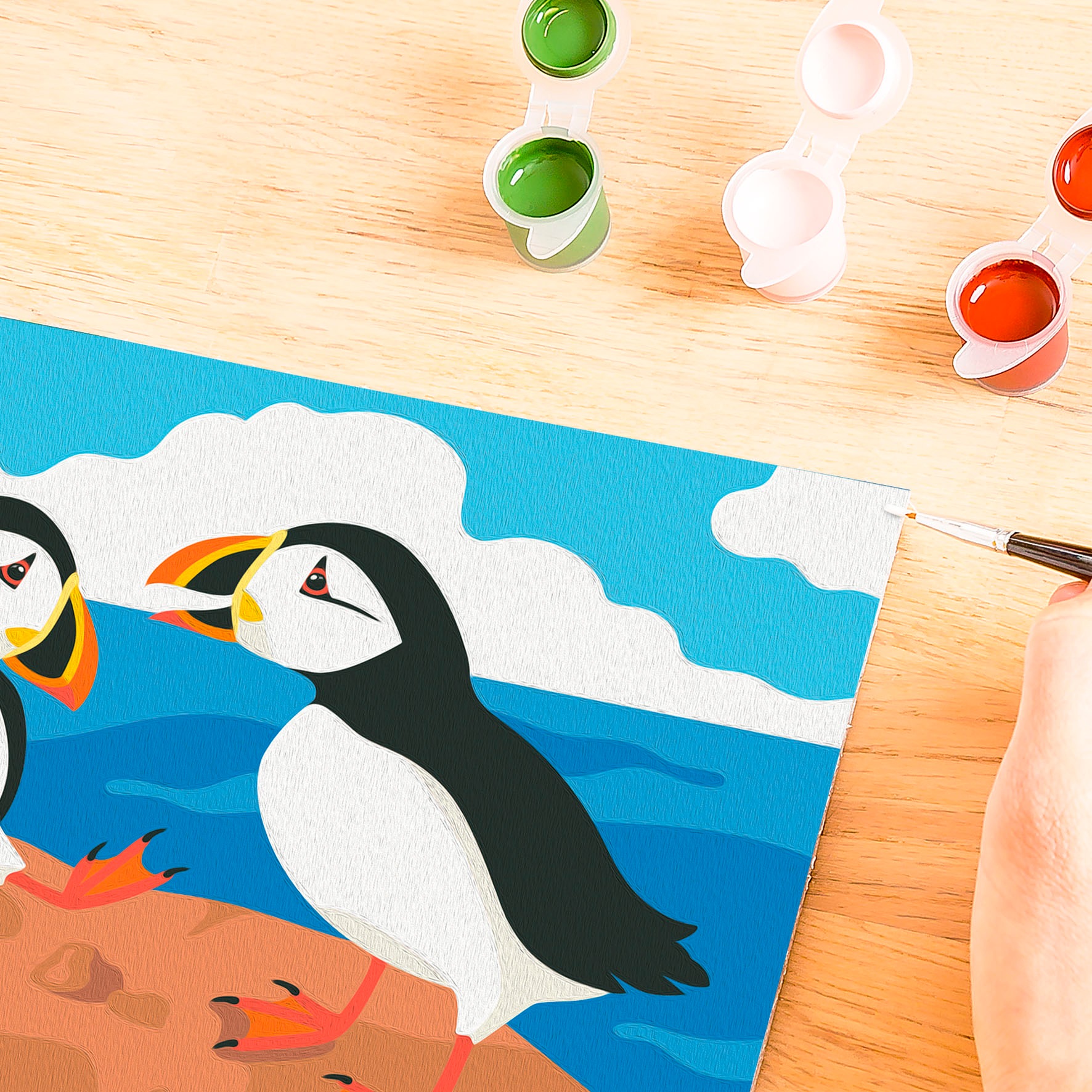 Ravensburger Malen nach Zahlen »CreArt, Papageientaucher«, Made in Europe